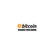 Sticker in vinile adesivo per idee regalo - Bitcoin Fuck Banks