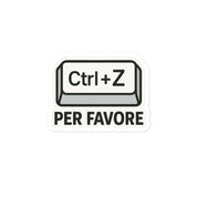 Sticker in vinile adesivo per idee regalo - Ctrl + Z Per favore