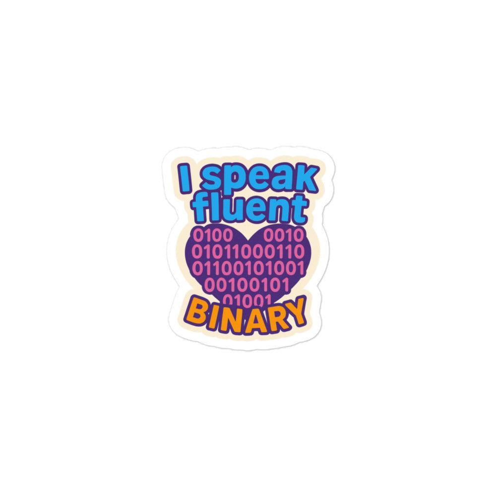 Sticker I Speak Fluent Binary