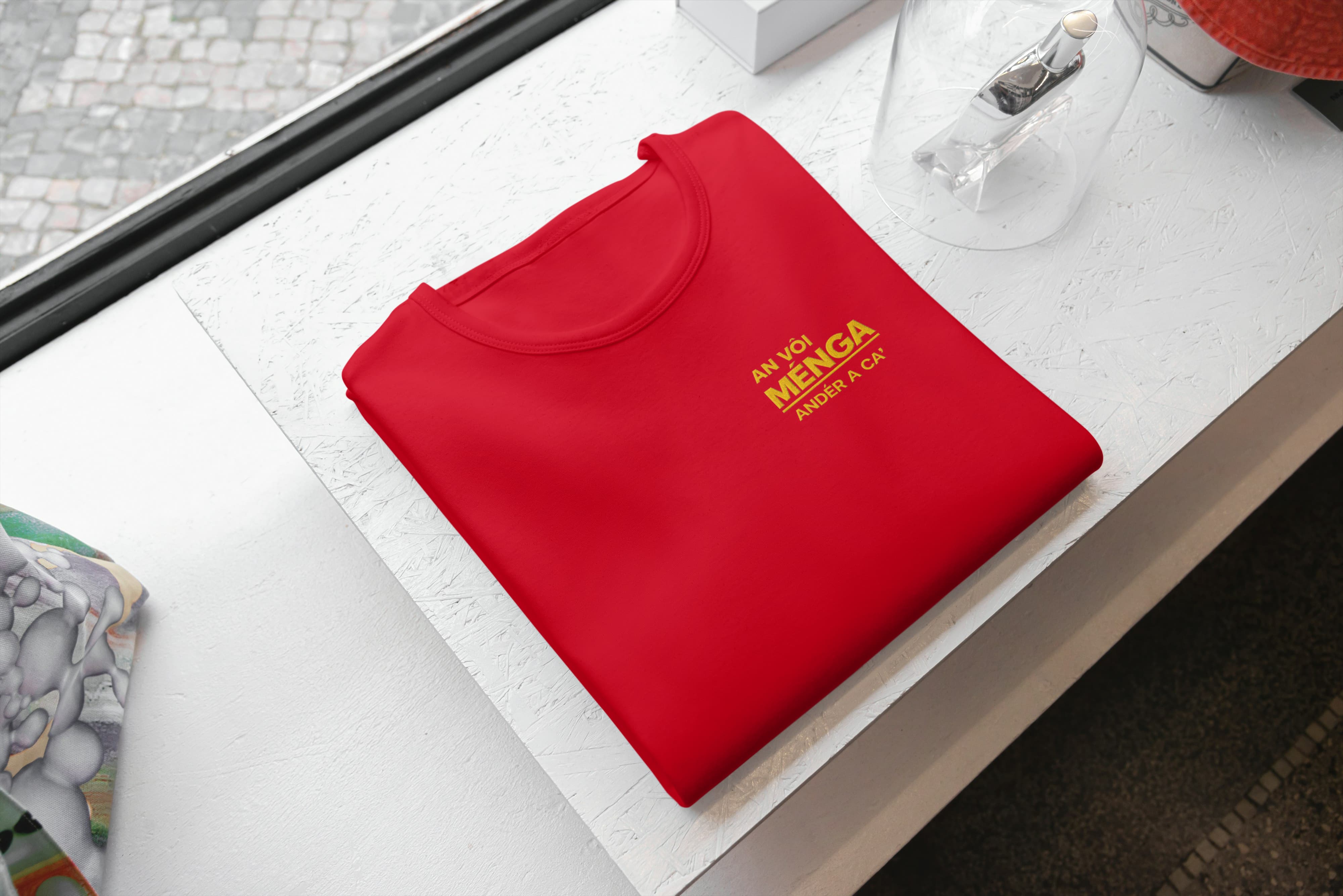 T-Shirt Unisex Ricamata 100% Cotone – Confortevole – Design An Voi Menga-Biiply