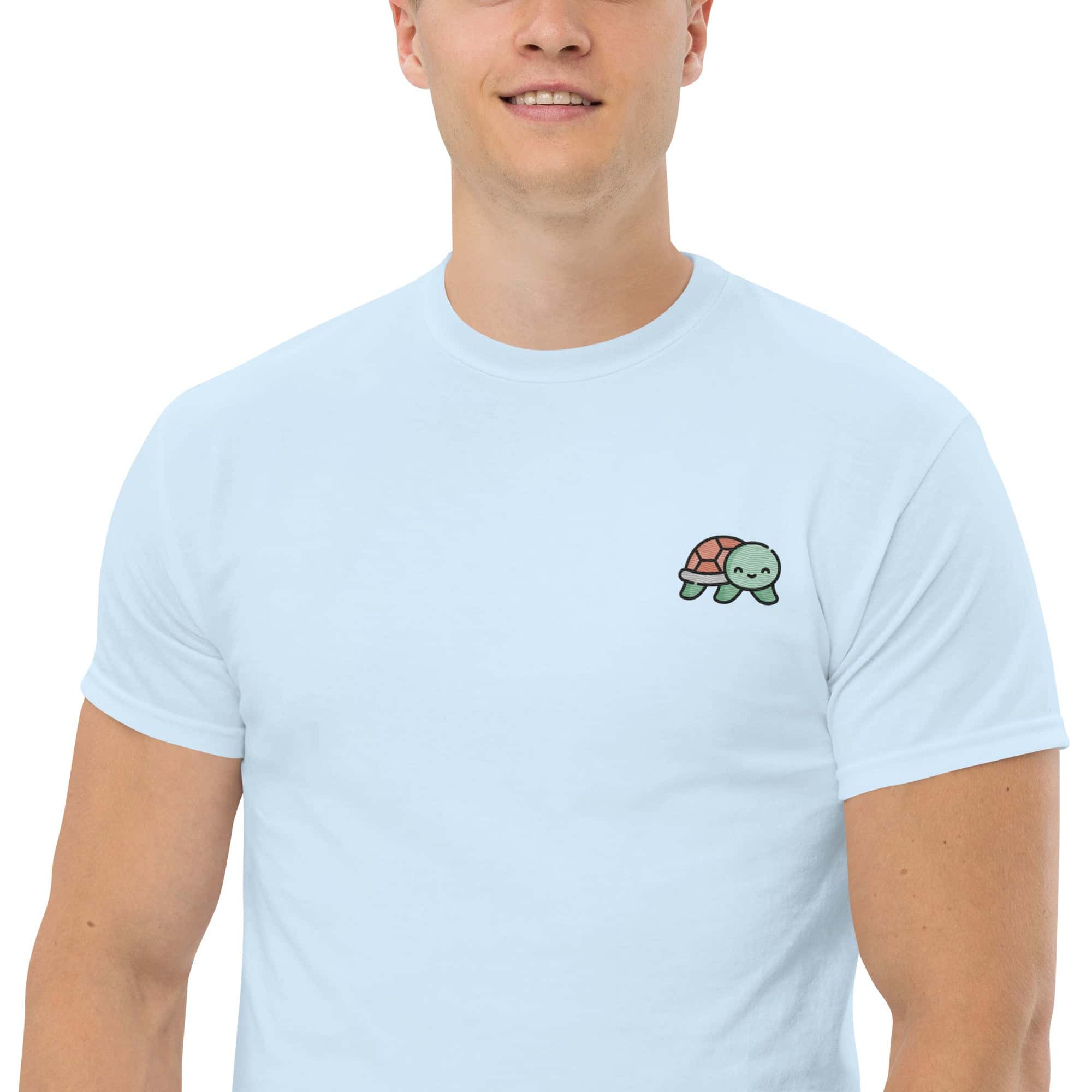 T-Shirt Unisex Ricamata 100% Cotone – Confortevole – Design Baby Testuggine-Biiply