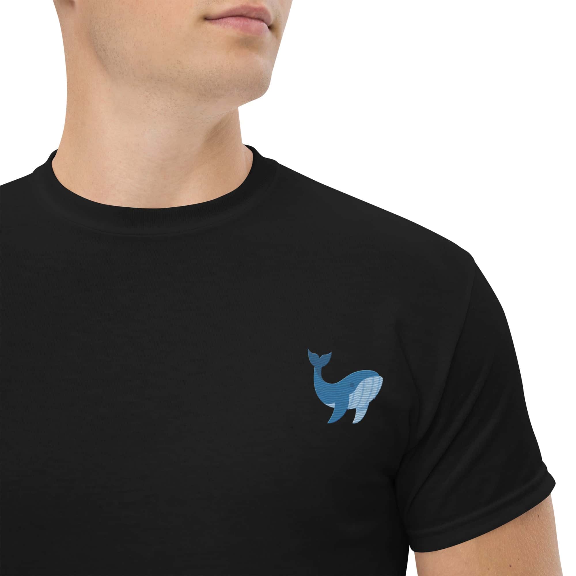 T-Shirt Unisex Ricamata 100% Cotone – Confortevole – Design Balena-Biiply