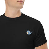 Camiseta Unisex Bordada 100% Algodón – Cómoda – Diseño Ballena Pequeña