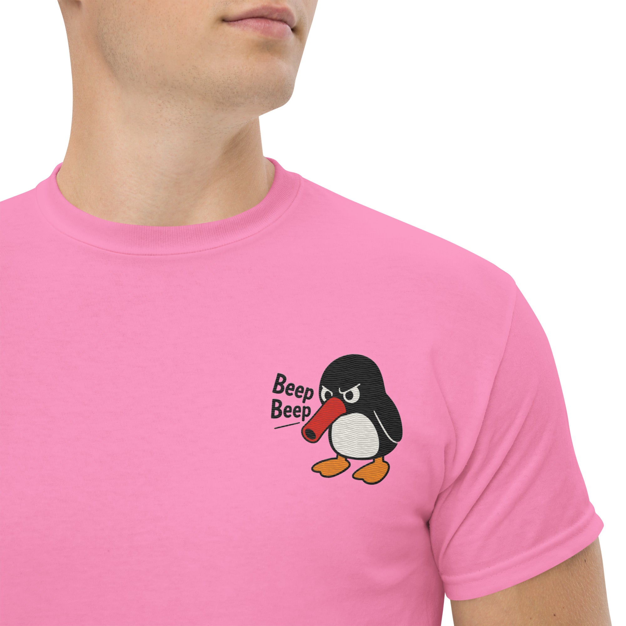 T-Shirt Unisex Ricamata 100% Cotone – Confortevole – Design Beep Beep-Biiply