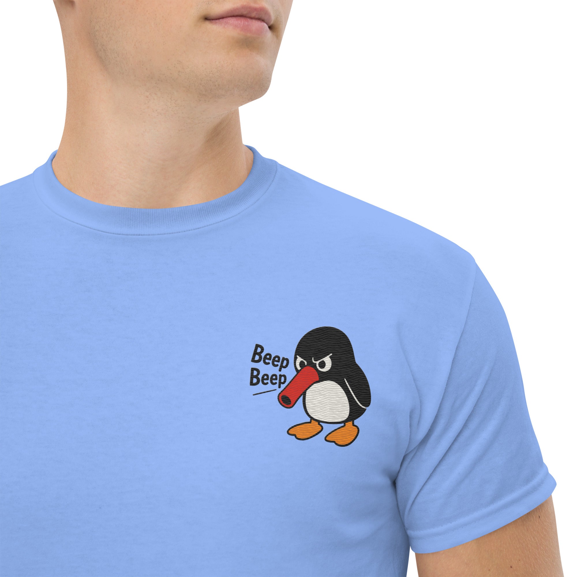 T-Shirt Unisex Ricamata 100% Cotone – Confortevole – Design Beep Beep-Biiply