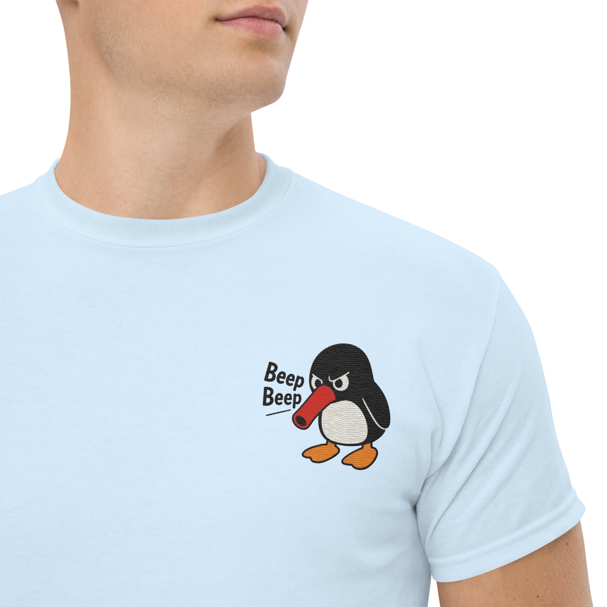 T-Shirt Unisex Ricamata 100% Cotone – Confortevole – Design Beep Beep-Biiply