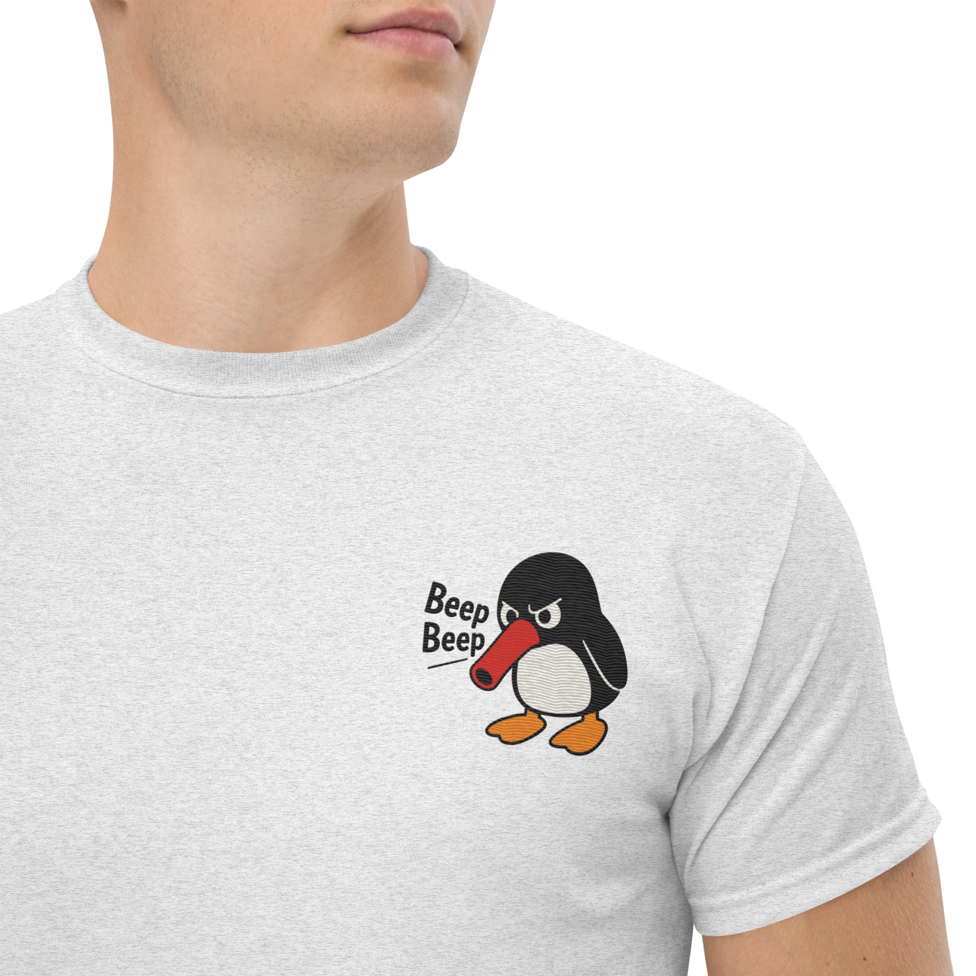 T-Shirt Unisex Ricamata 100% Cotone – Confortevole – Design Beep Beep-Biiply