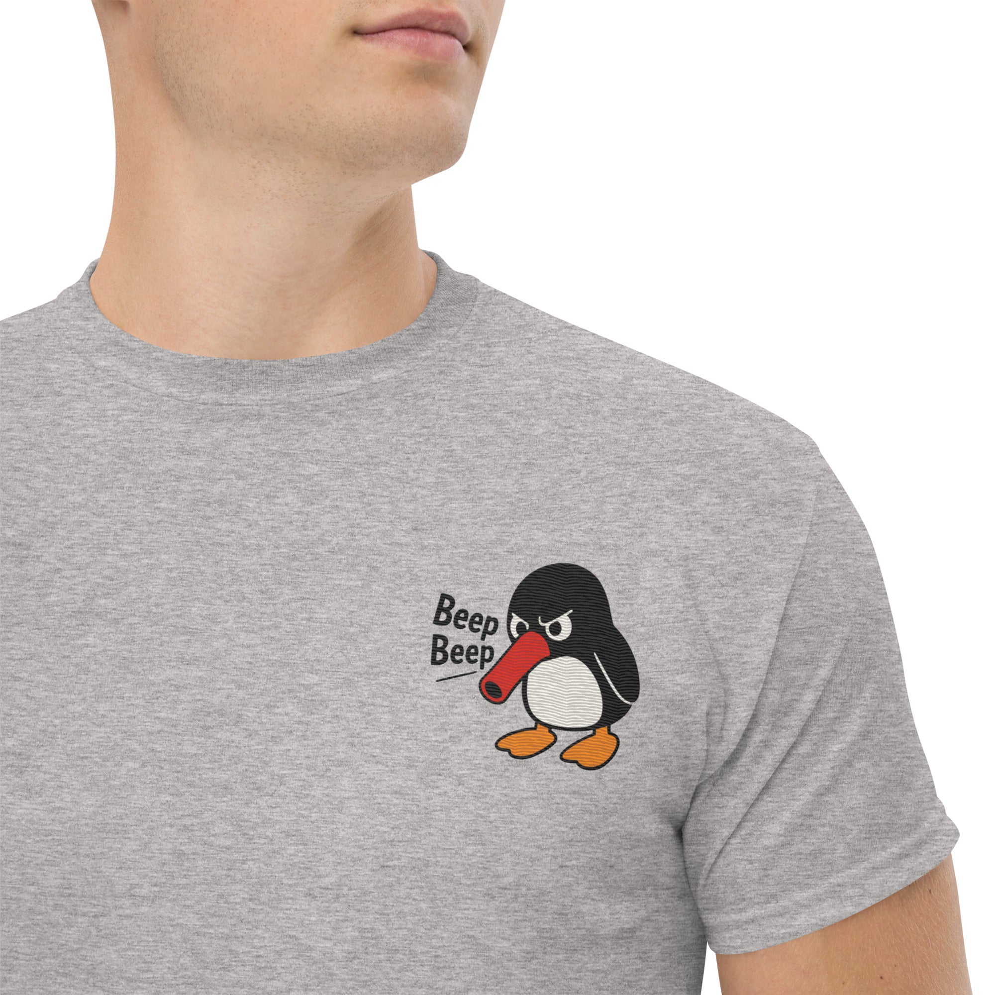 T-Shirt Unisex Ricamata 100% Cotone – Confortevole – Design Beep Beep-Biiply
