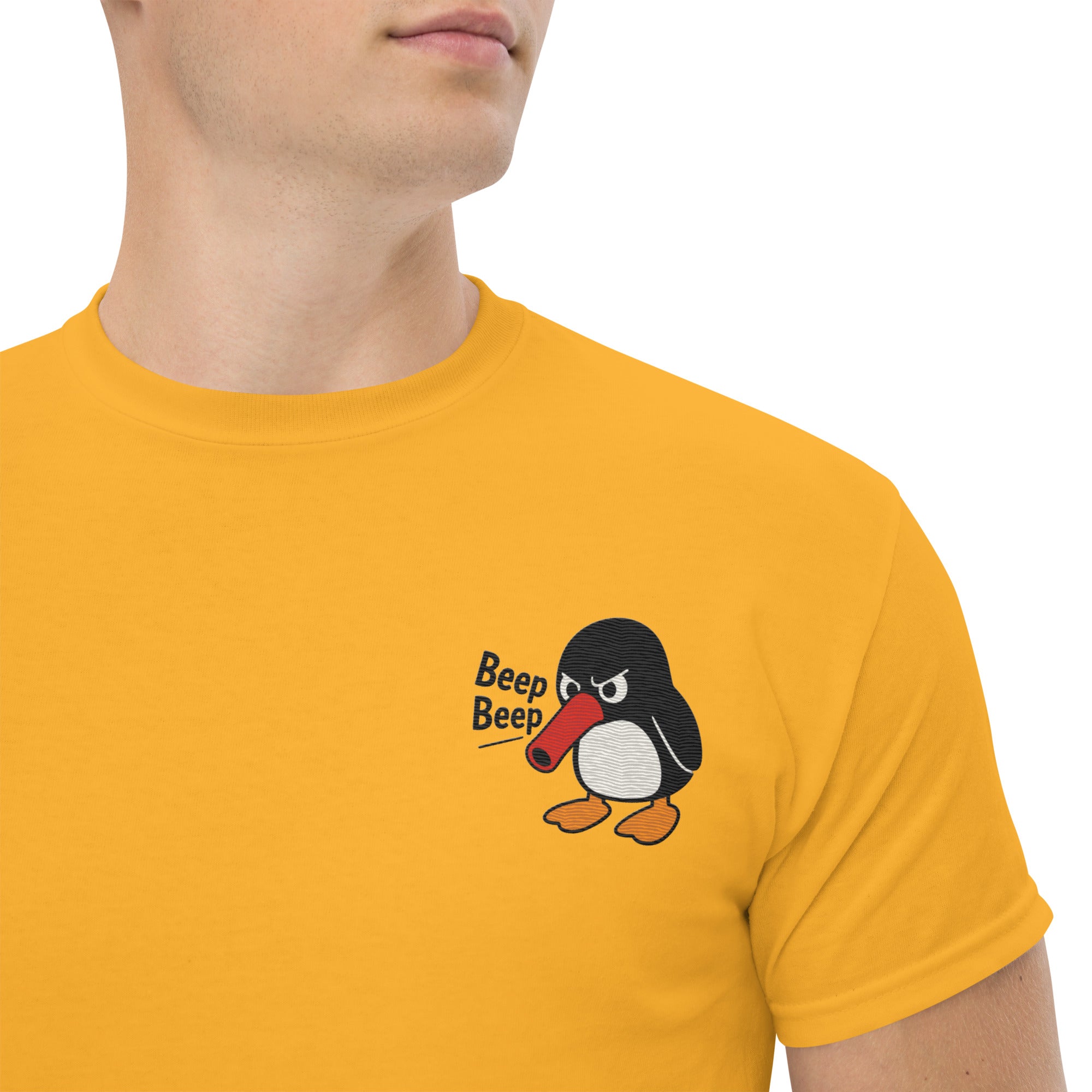 T-Shirt Unisex Ricamata 100% Cotone – Confortevole – Design Beep Beep-Biiply