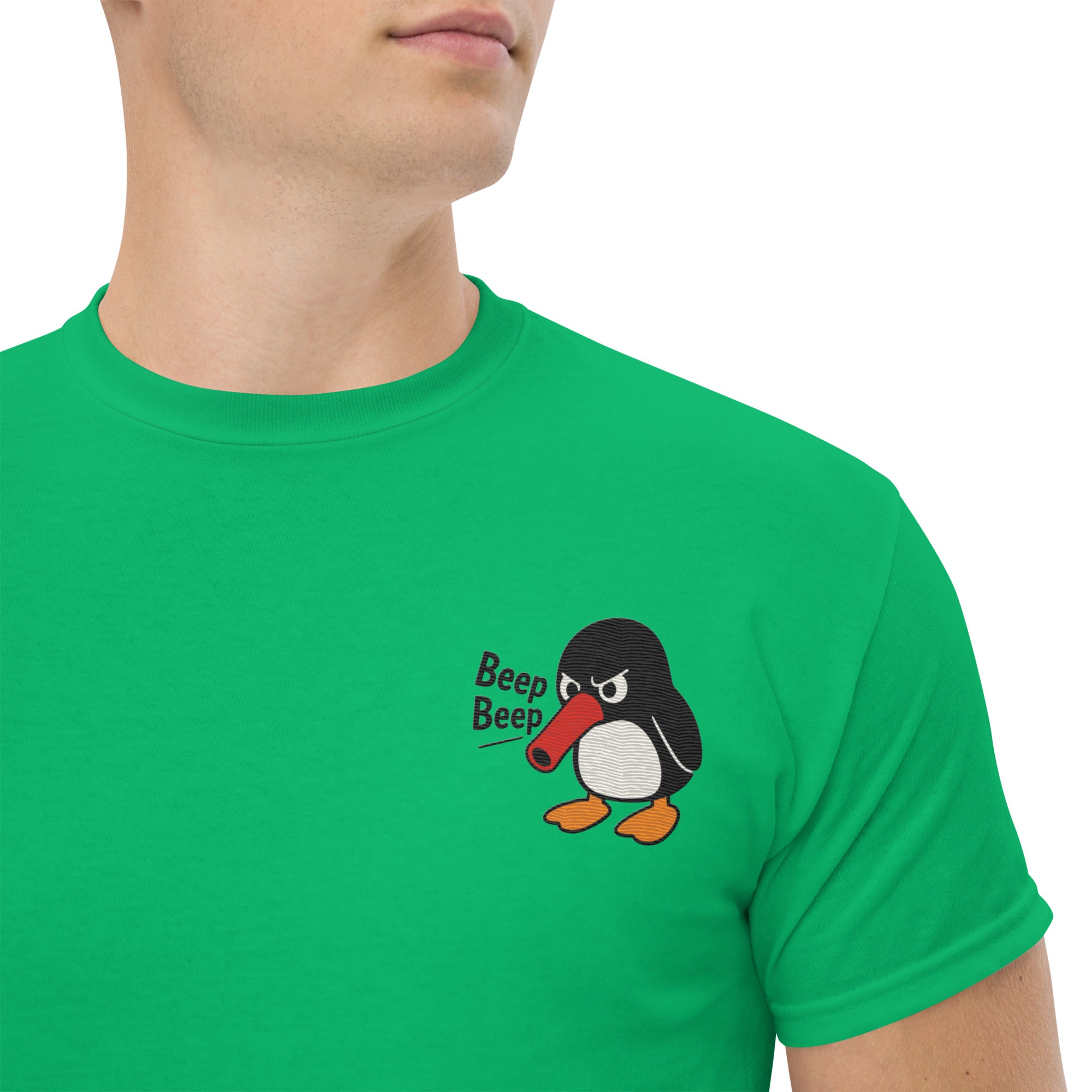 T-Shirt Unisex Ricamata 100% Cotone – Confortevole – Design Beep Beep-Biiply