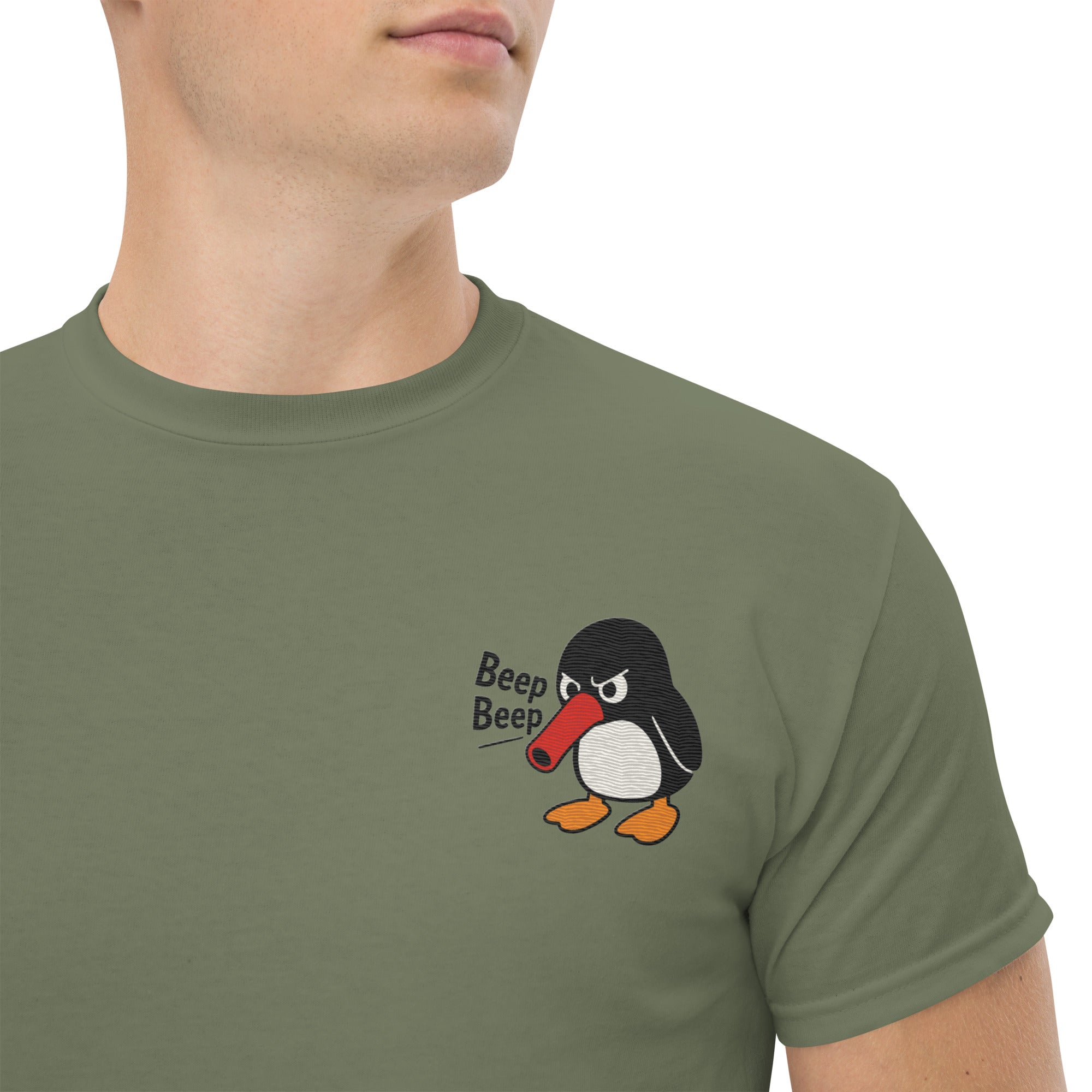 T-Shirt Unisex Ricamata 100% Cotone – Confortevole – Design Beep Beep-Biiply