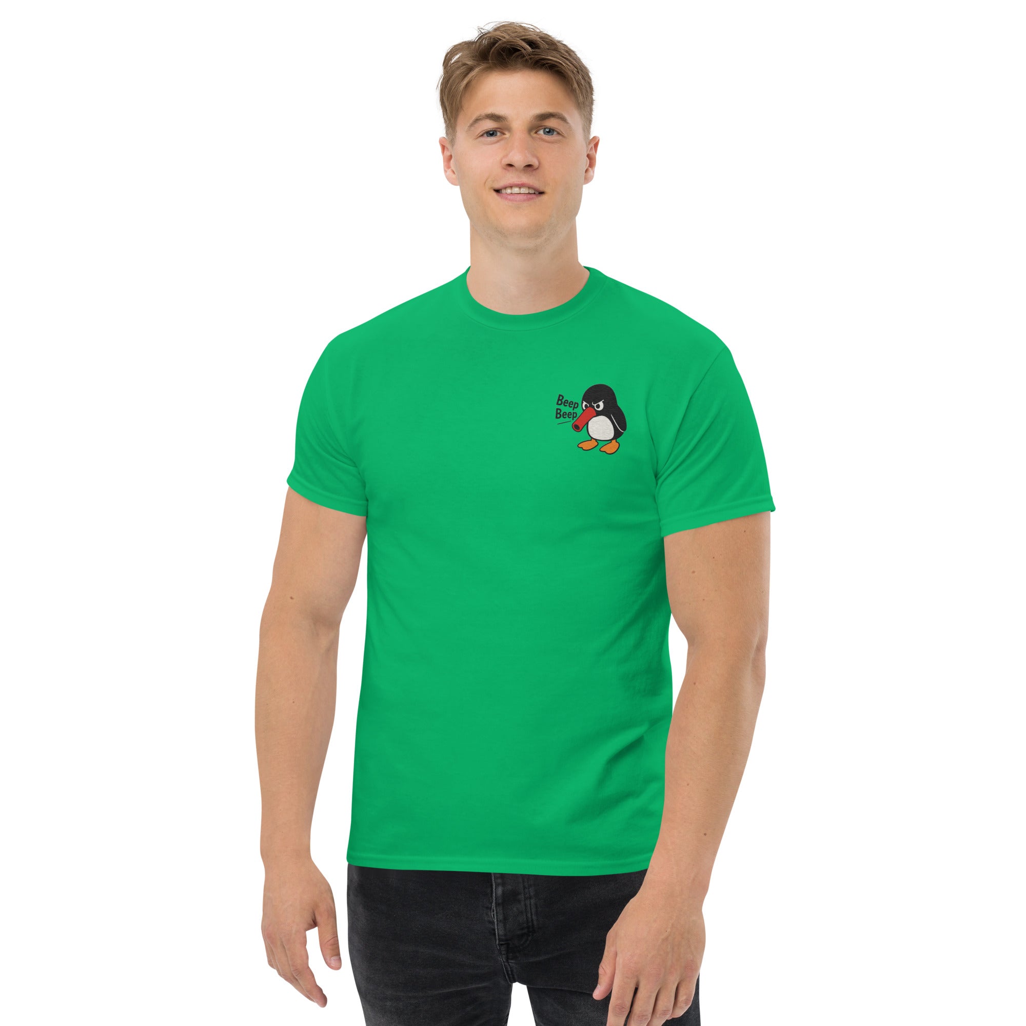 T-Shirt Unisex Ricamata 100% Cotone – Confortevole – Design Beep Beep-Biiply