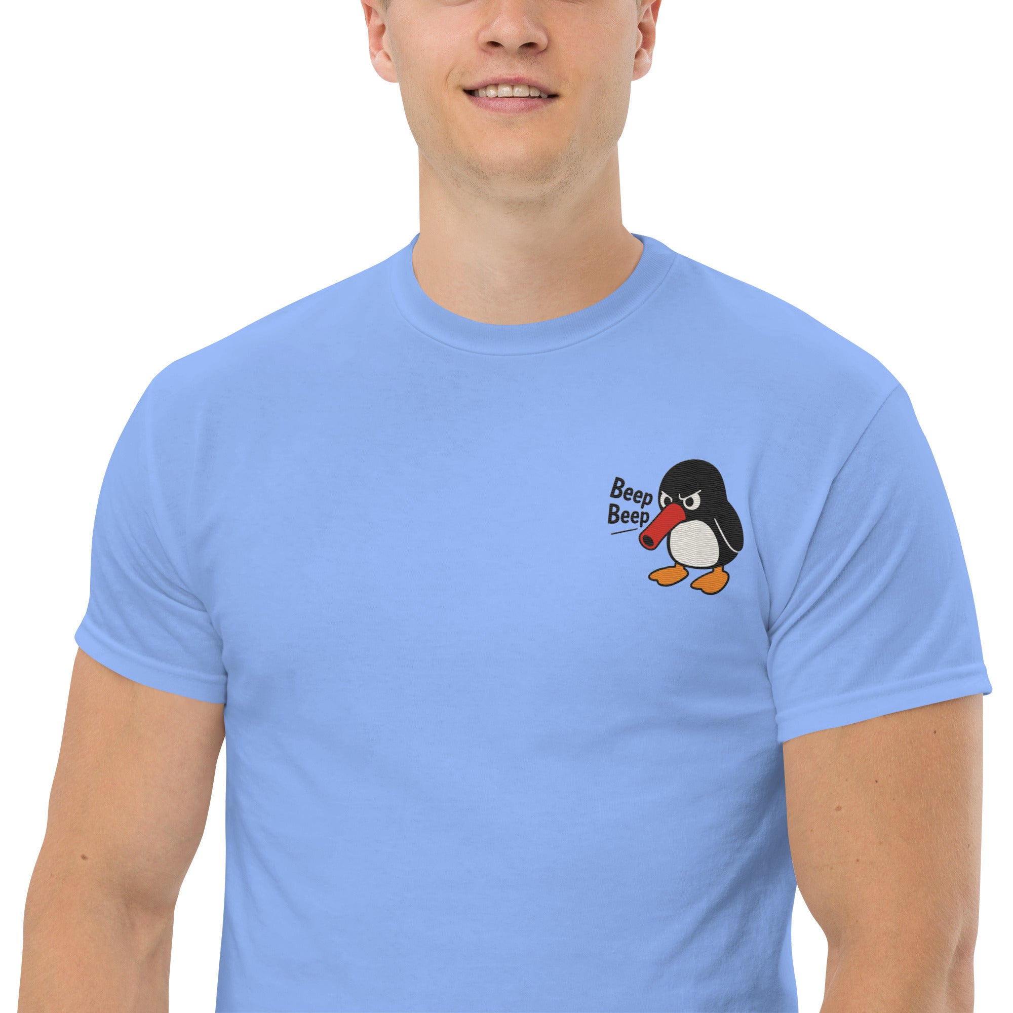T-Shirt Unisex Ricamata 100% Cotone – Confortevole – Design Beep Beep-Biiply