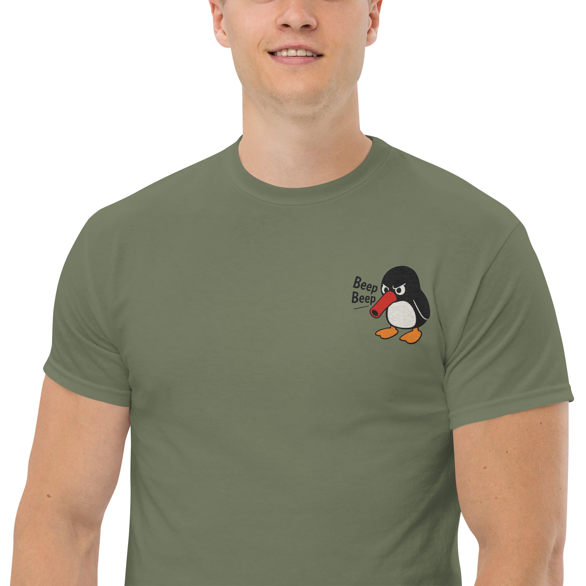 T-Shirt Unisex Ricamata 100% Cotone – Confortevole – Design Beep Beep-Biiply