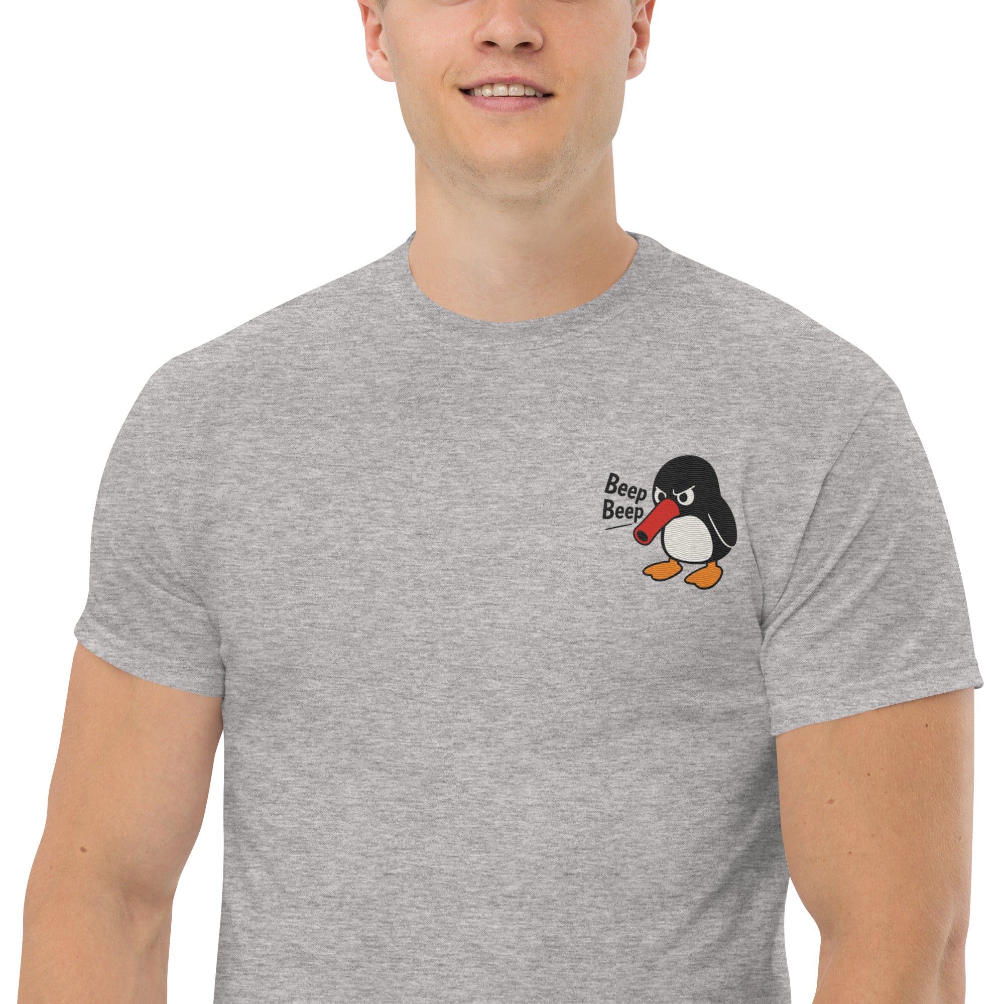 T-Shirt Unisex Ricamata 100% Cotone – Confortevole – Design Beep Beep-Biiply