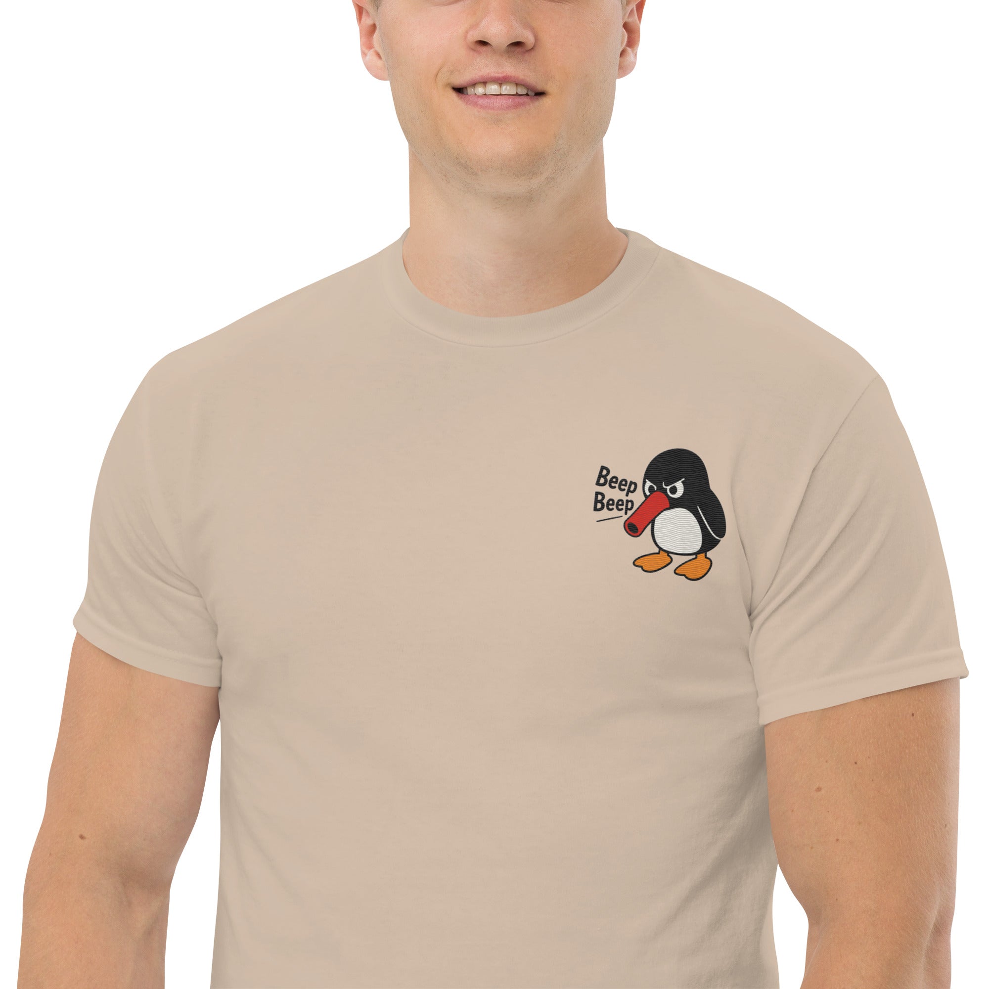 T-Shirt Unisex Ricamata 100% Cotone – Confortevole – Design Beep Beep-Biiply