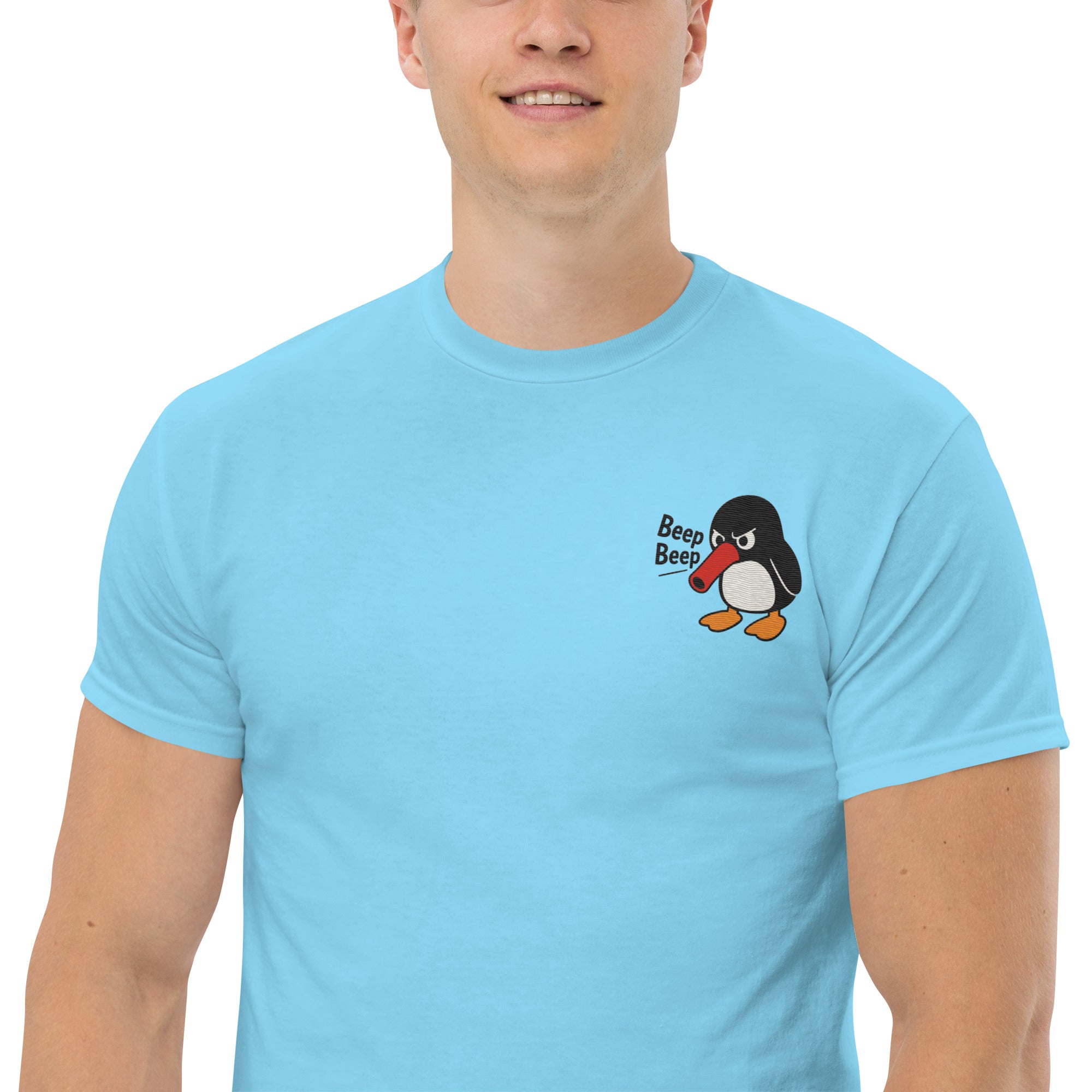 T-Shirt Unisex Ricamata 100% Cotone – Confortevole – Design Beep Beep-Biiply