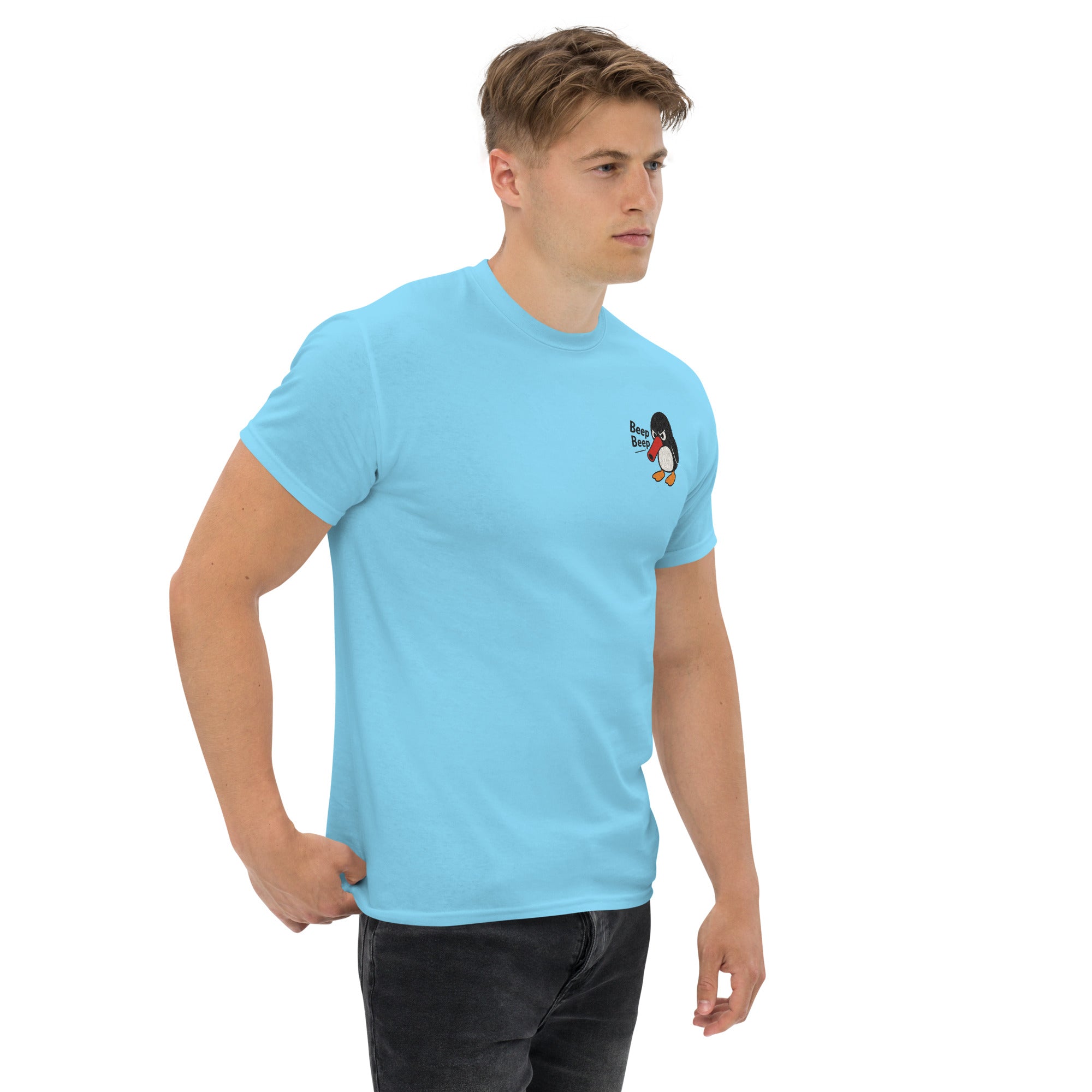 T-Shirt Unisex Ricamata 100% Cotone – Confortevole – Design Beep Beep-Biiply