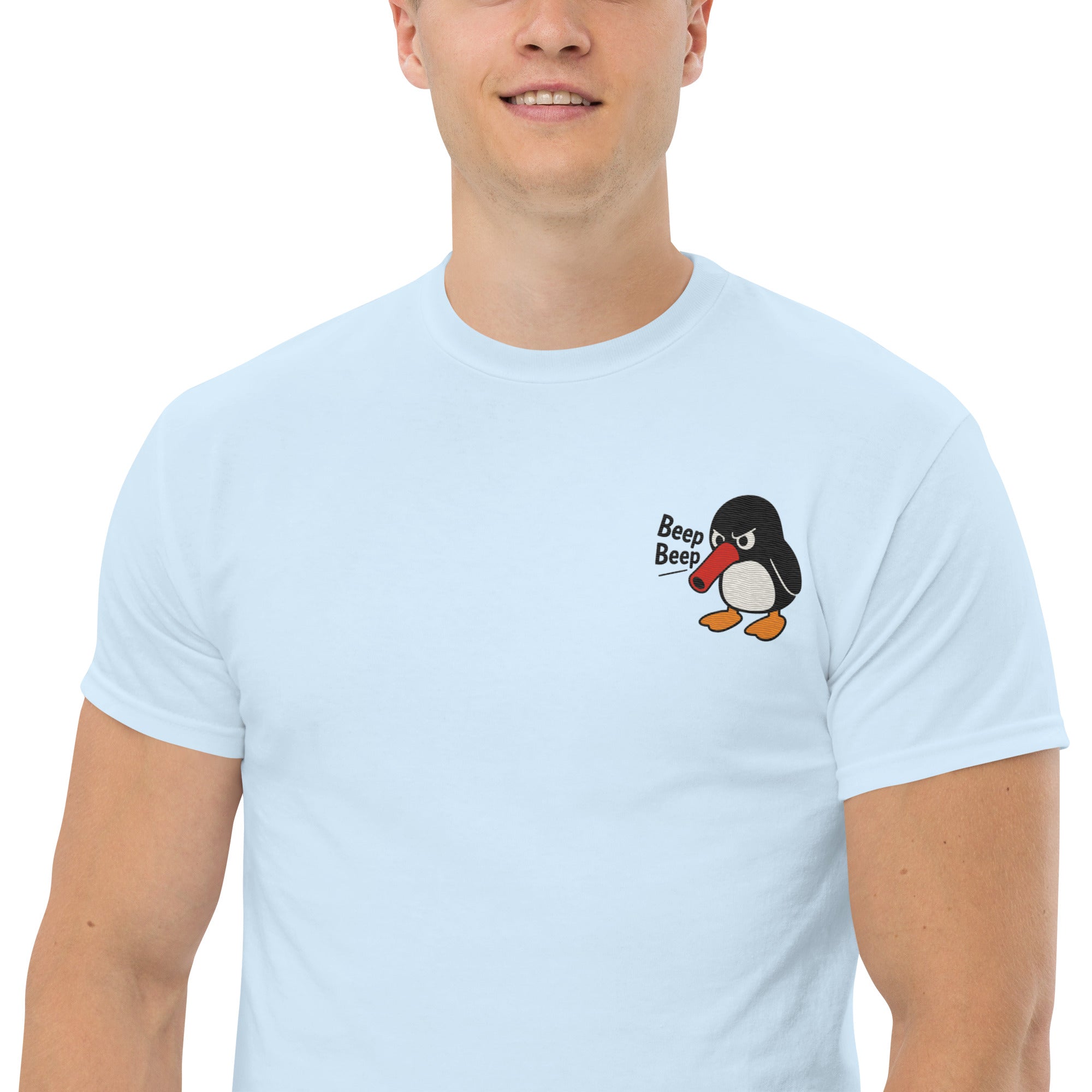 T-Shirt Unisex Ricamata 100% Cotone – Confortevole – Design Beep Beep-Biiply