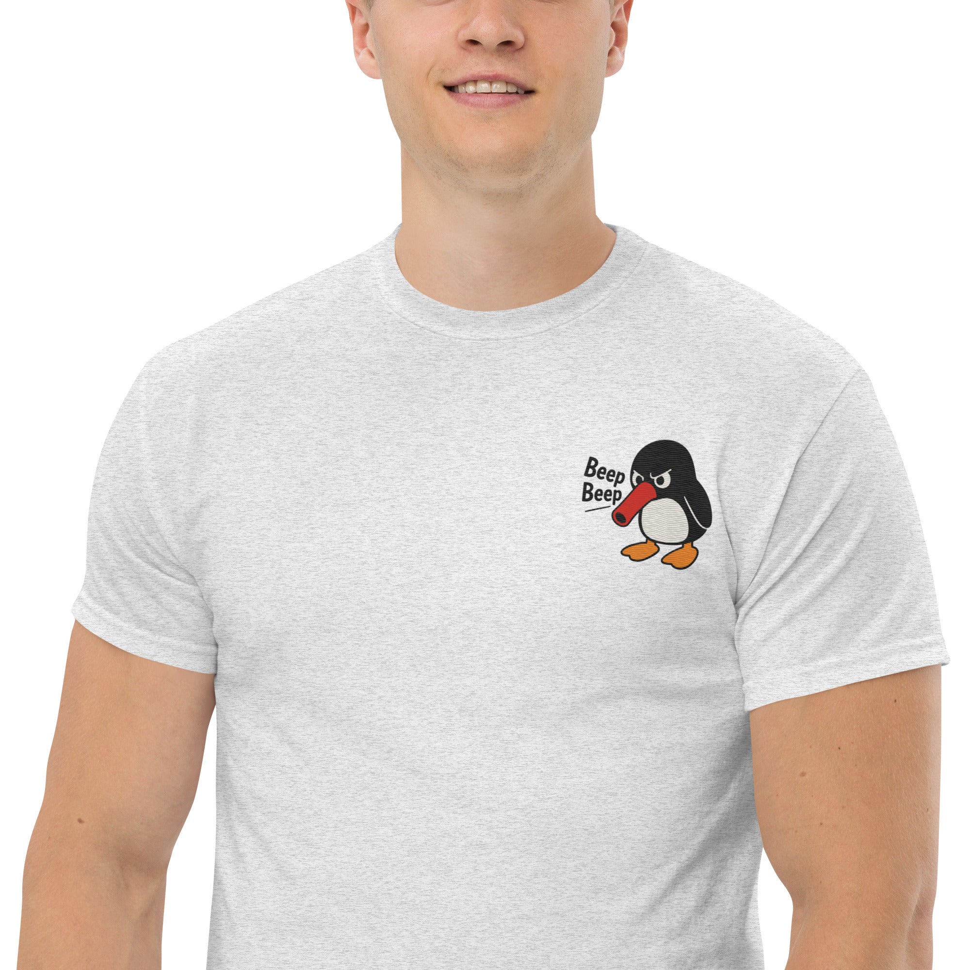 T-Shirt Unisex Ricamata 100% Cotone – Confortevole – Design Beep Beep-Biiply