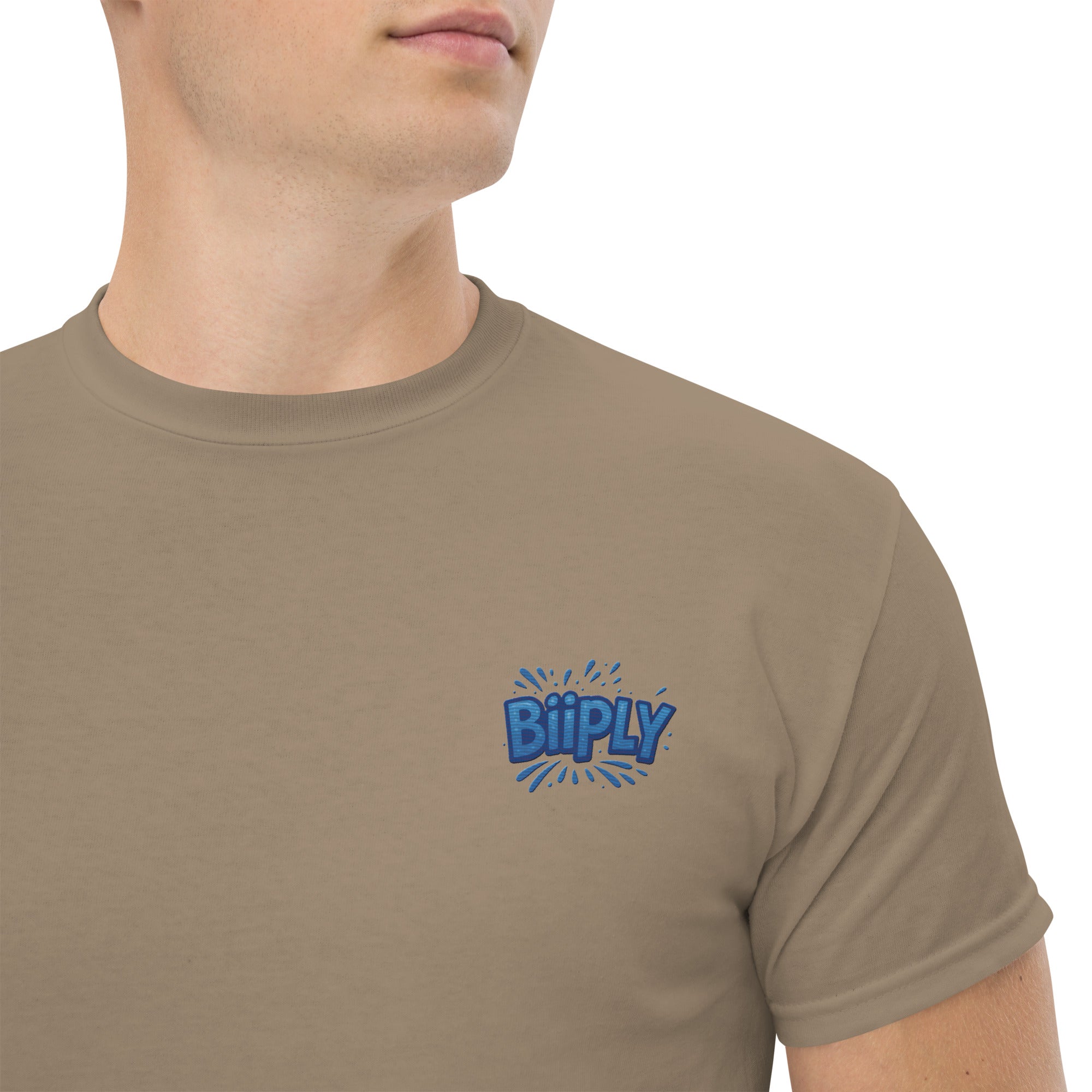 T-Shirt Unisex Ricamata 100% Cotone – Confortevole – Design BiiPly Logo Splash-Biiply