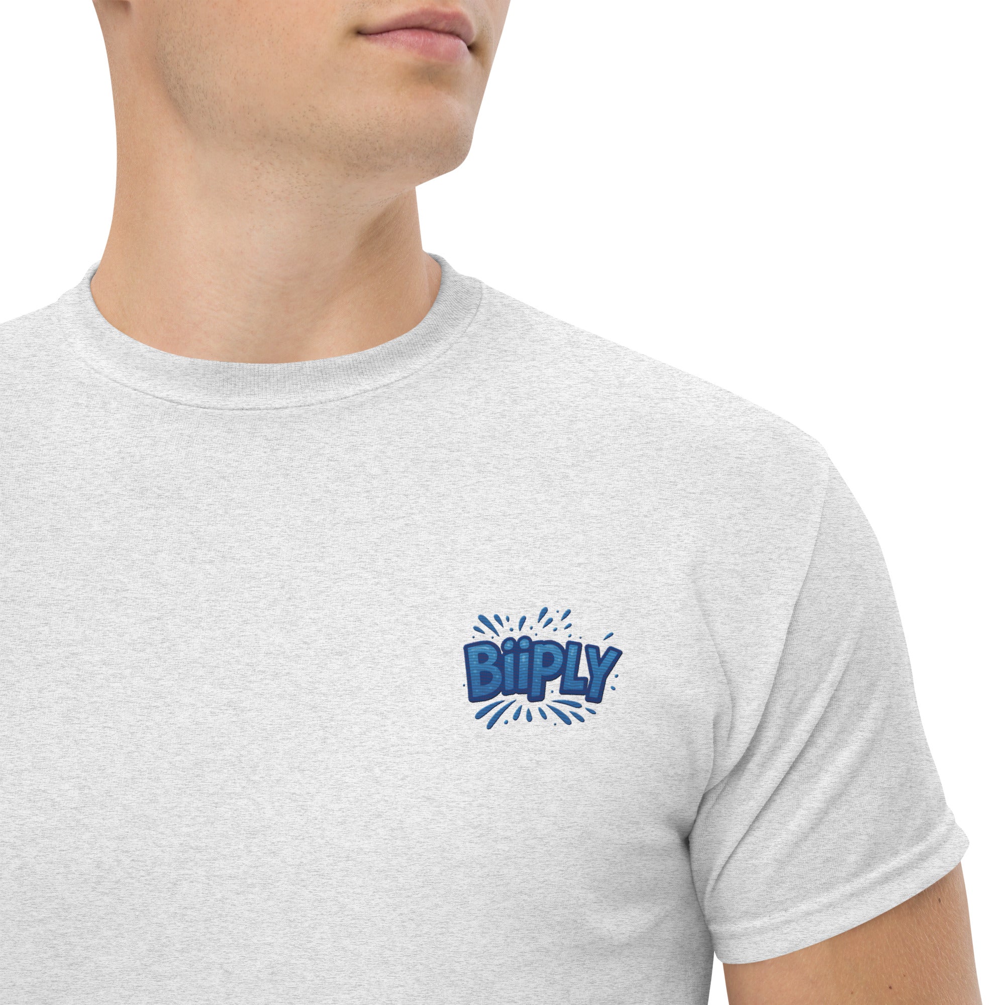 T-Shirt Unisex Ricamata 100% Cotone – Confortevole – Design BiiPly Logo Splash-Biiply
