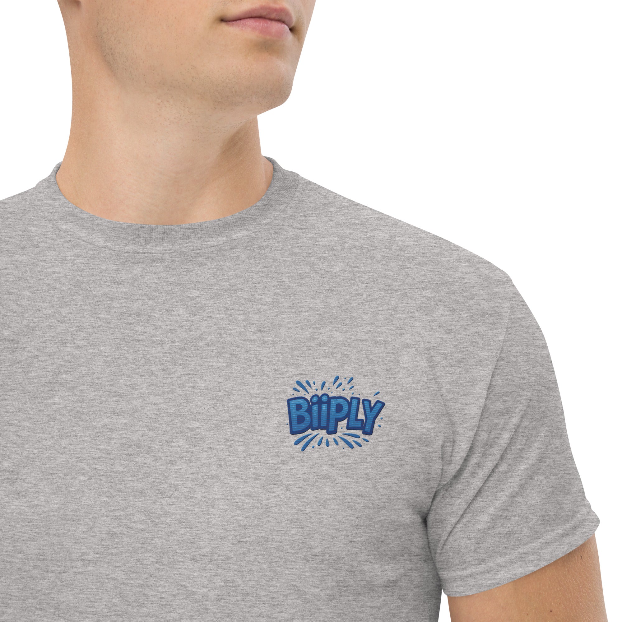 T-Shirt Unisex Ricamata 100% Cotone – Confortevole – Design BiiPly Logo Splash-Biiply