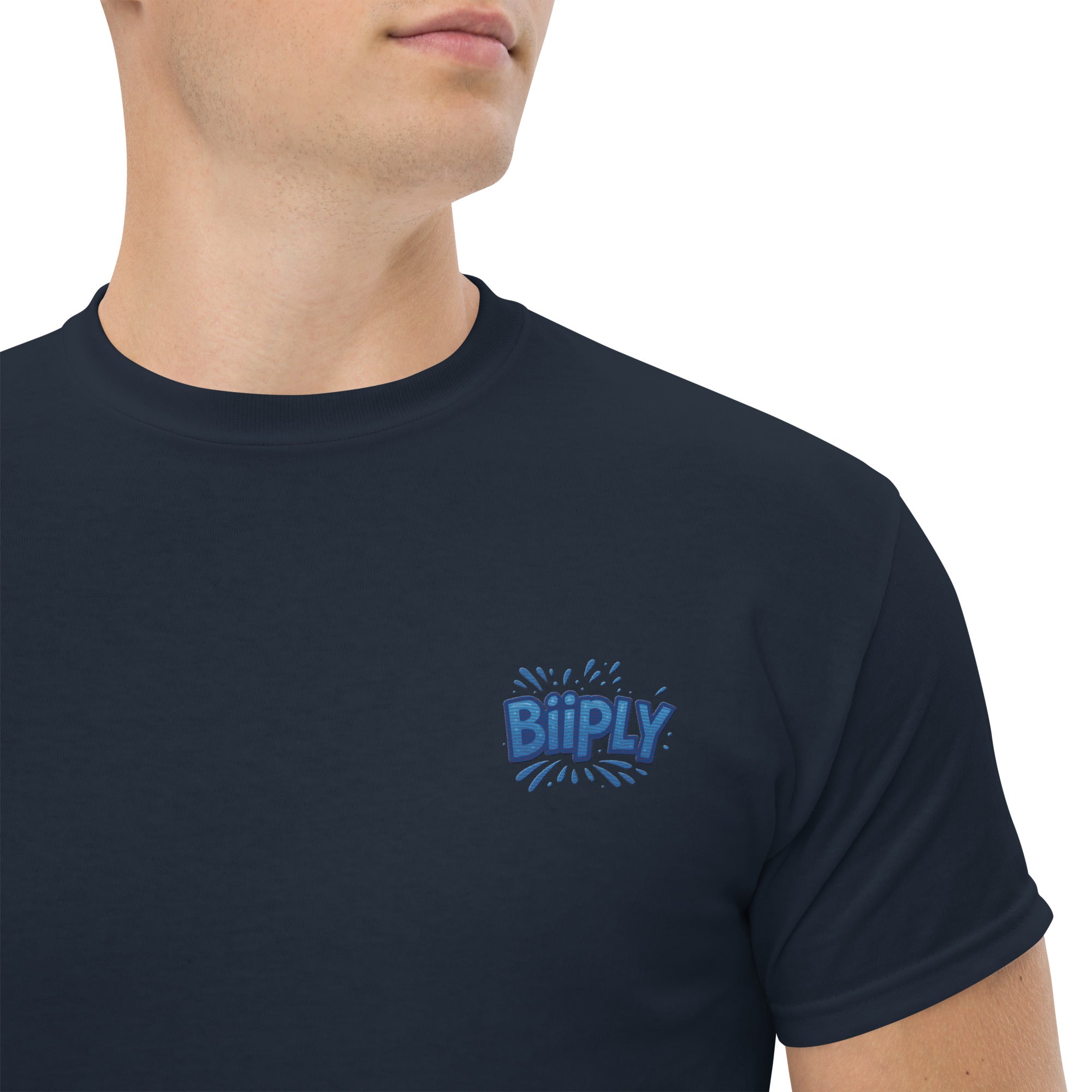 T-Shirt Unisex Ricamata 100% Cotone – Confortevole – Design BiiPly Logo Splash-Biiply
