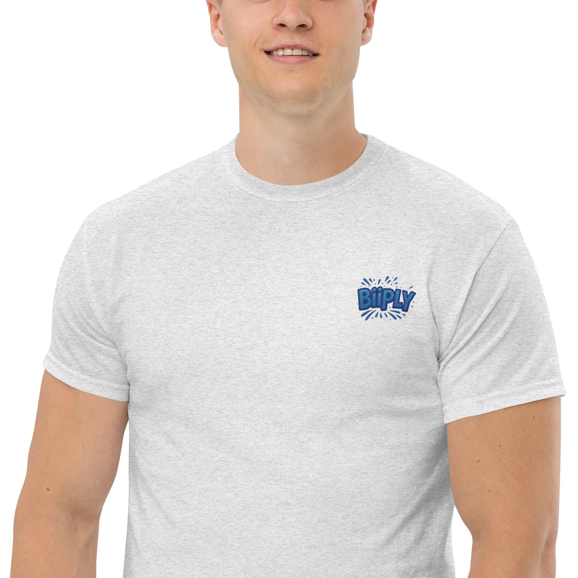 T-Shirt Unisex Ricamata 100% Cotone – Confortevole – Design BiiPly Logo Splash-Biiply