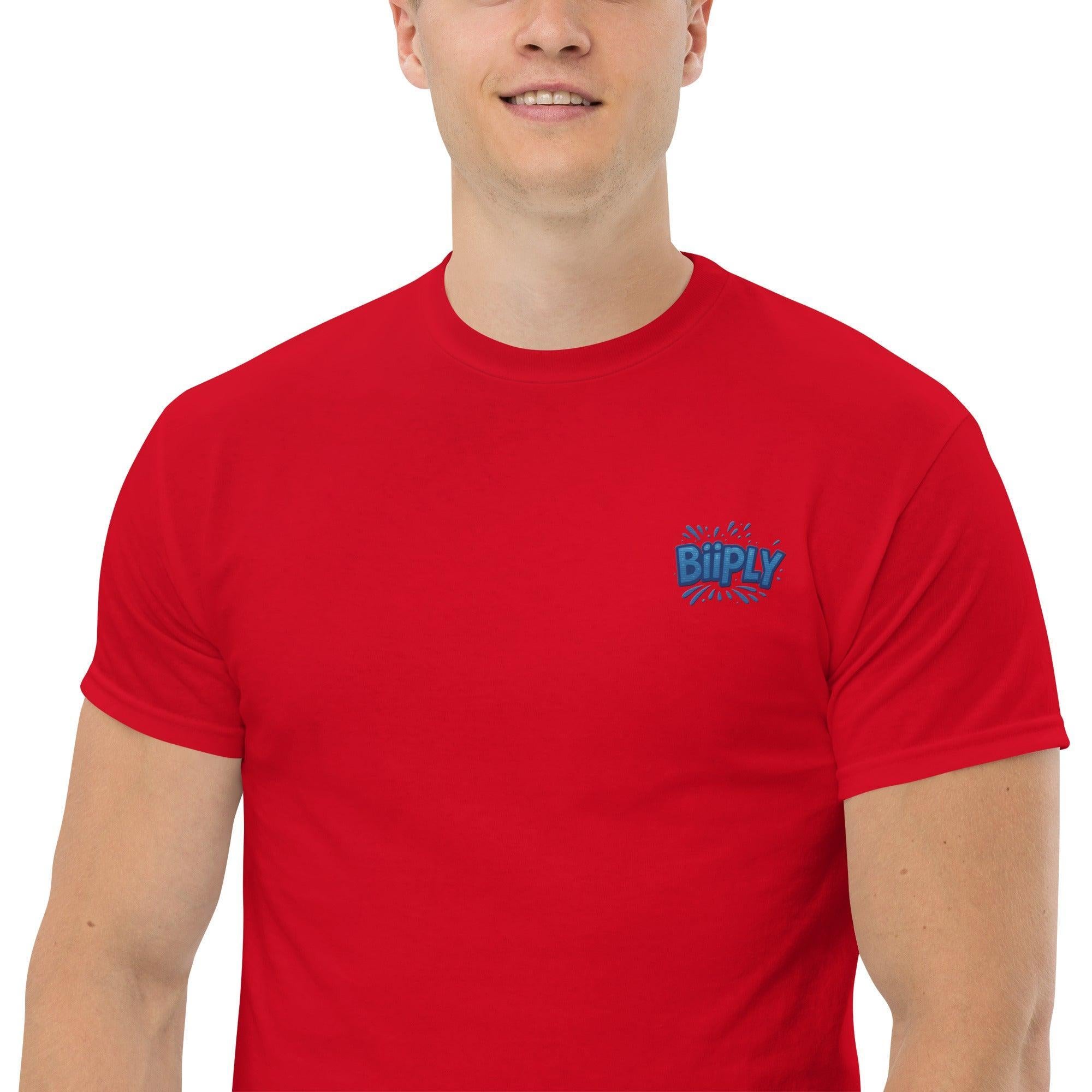 T-Shirt Unisex Ricamata 100% Cotone – Confortevole – Design BiiPly Logo Splash-Biiply