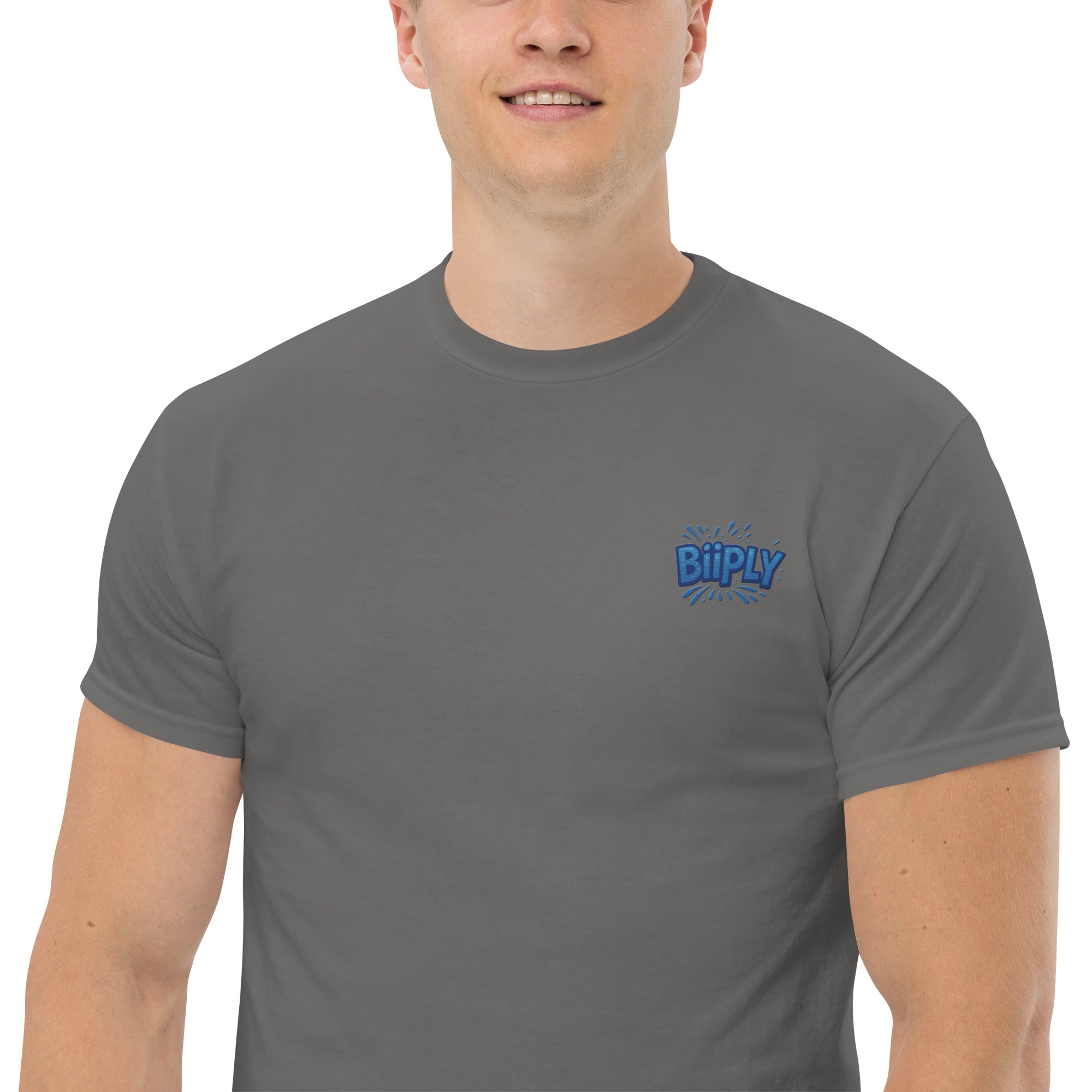 T-Shirt Unisex Ricamata 100% Cotone – Confortevole – Design BiiPly Logo Splash-Biiply