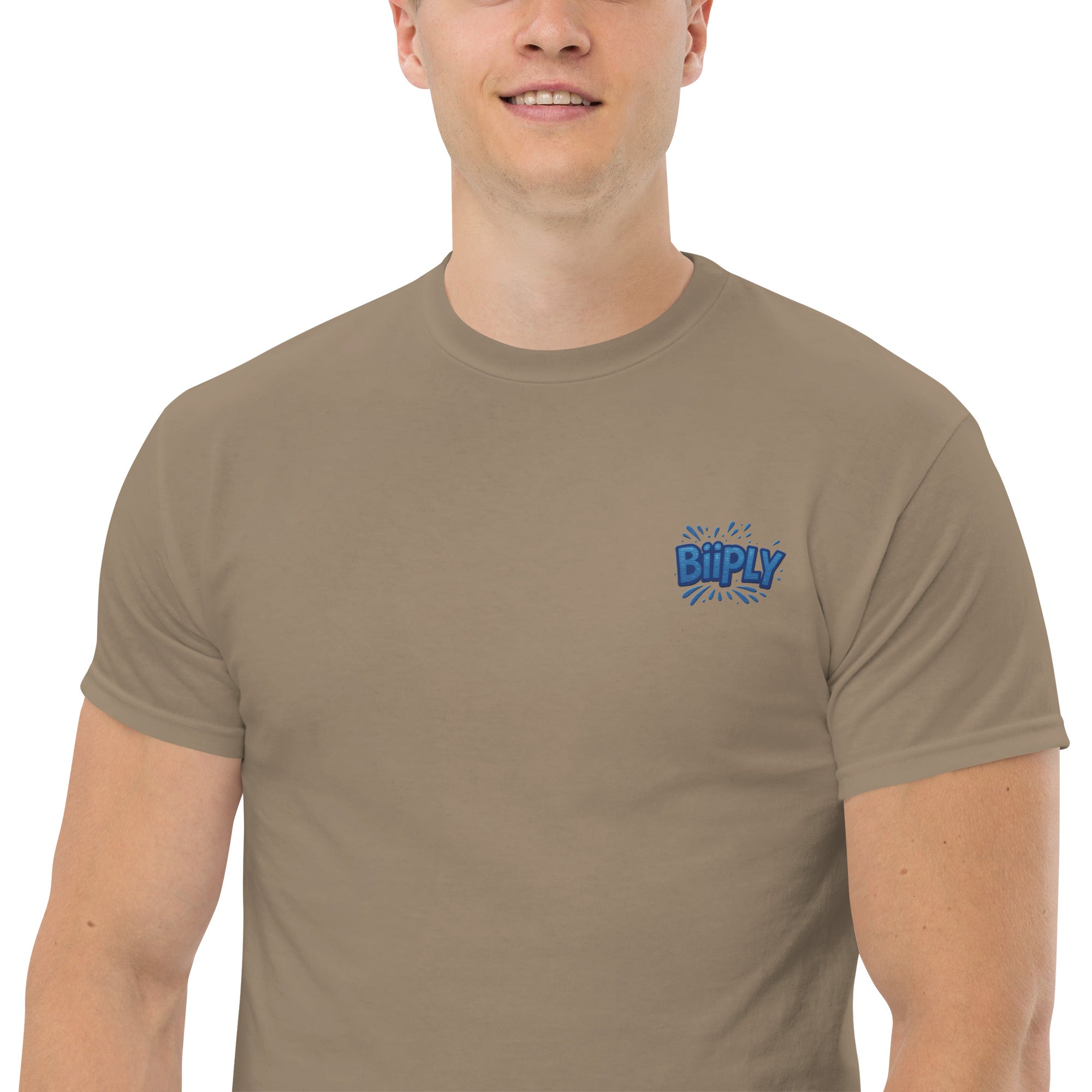 T-Shirt Unisex Ricamata 100% Cotone – Confortevole – Design BiiPly Logo Splash-Biiply