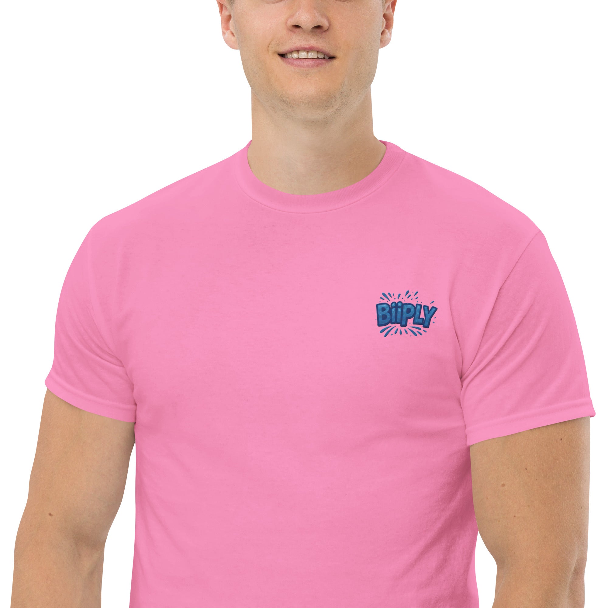 T-Shirt Unisex Ricamata 100% Cotone – Confortevole – Design BiiPly Logo Splash-Biiply