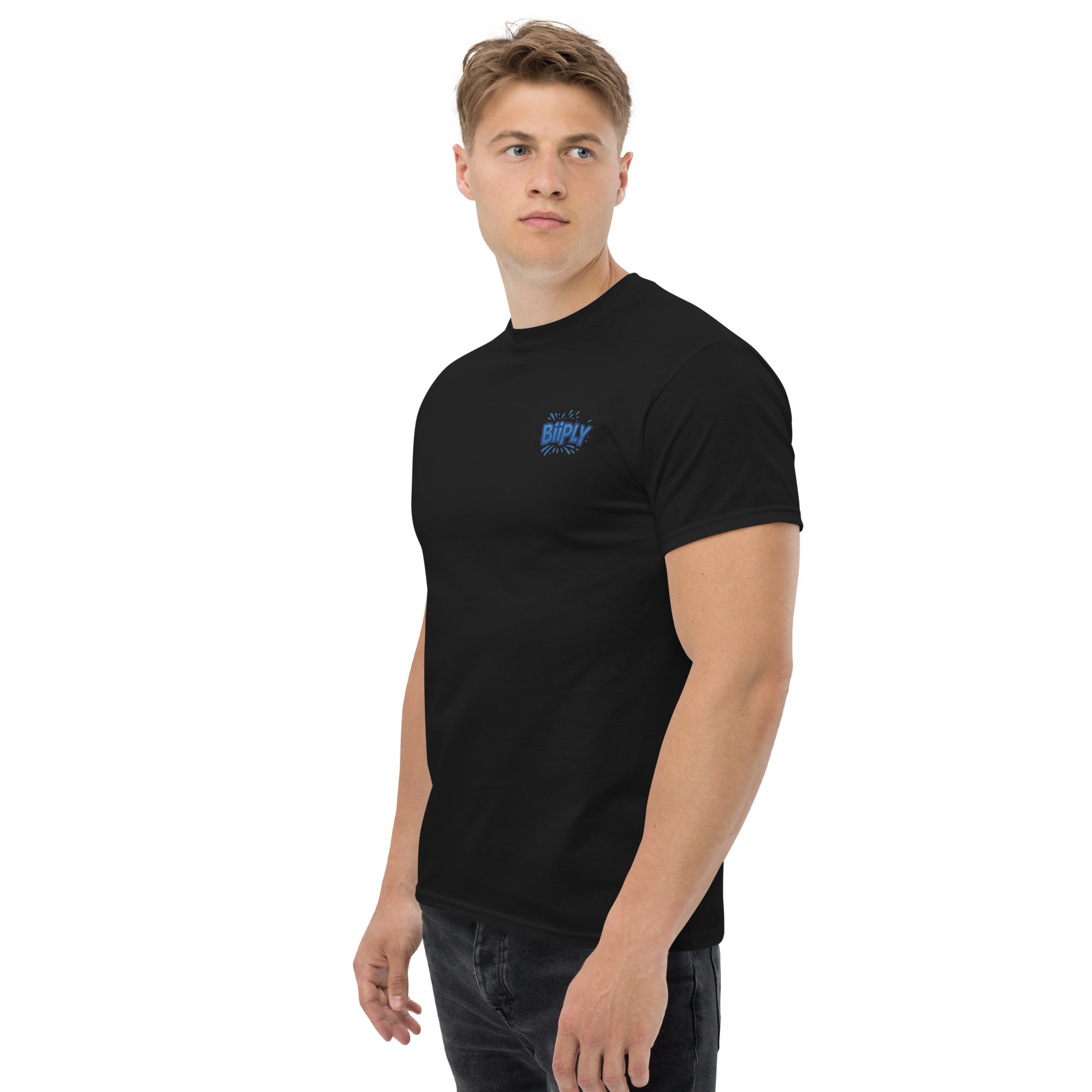 T-Shirt Unisex Ricamata 100% Cotone – Confortevole – Design BiiPly Logo Splash-Biiply