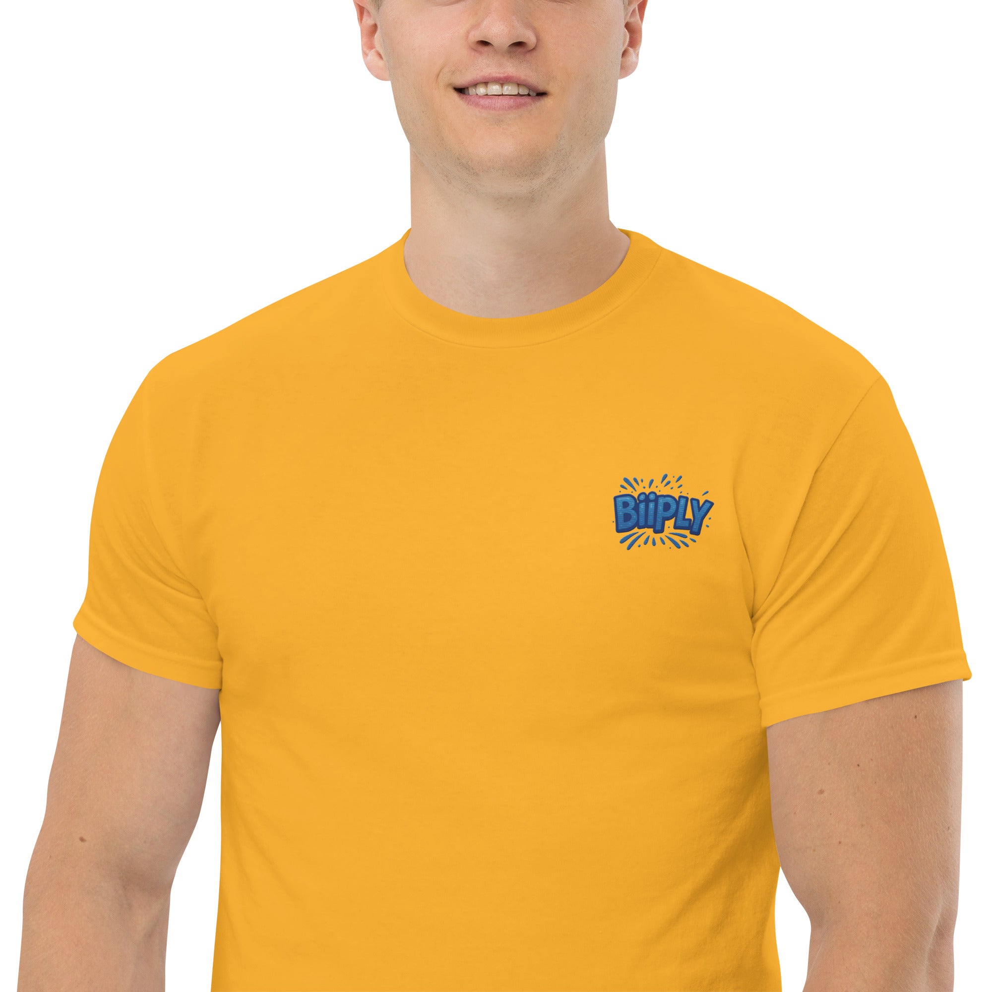 T-Shirt Unisex Ricamata 100% Cotone – Confortevole – Design BiiPly Logo Splash-Biiply
