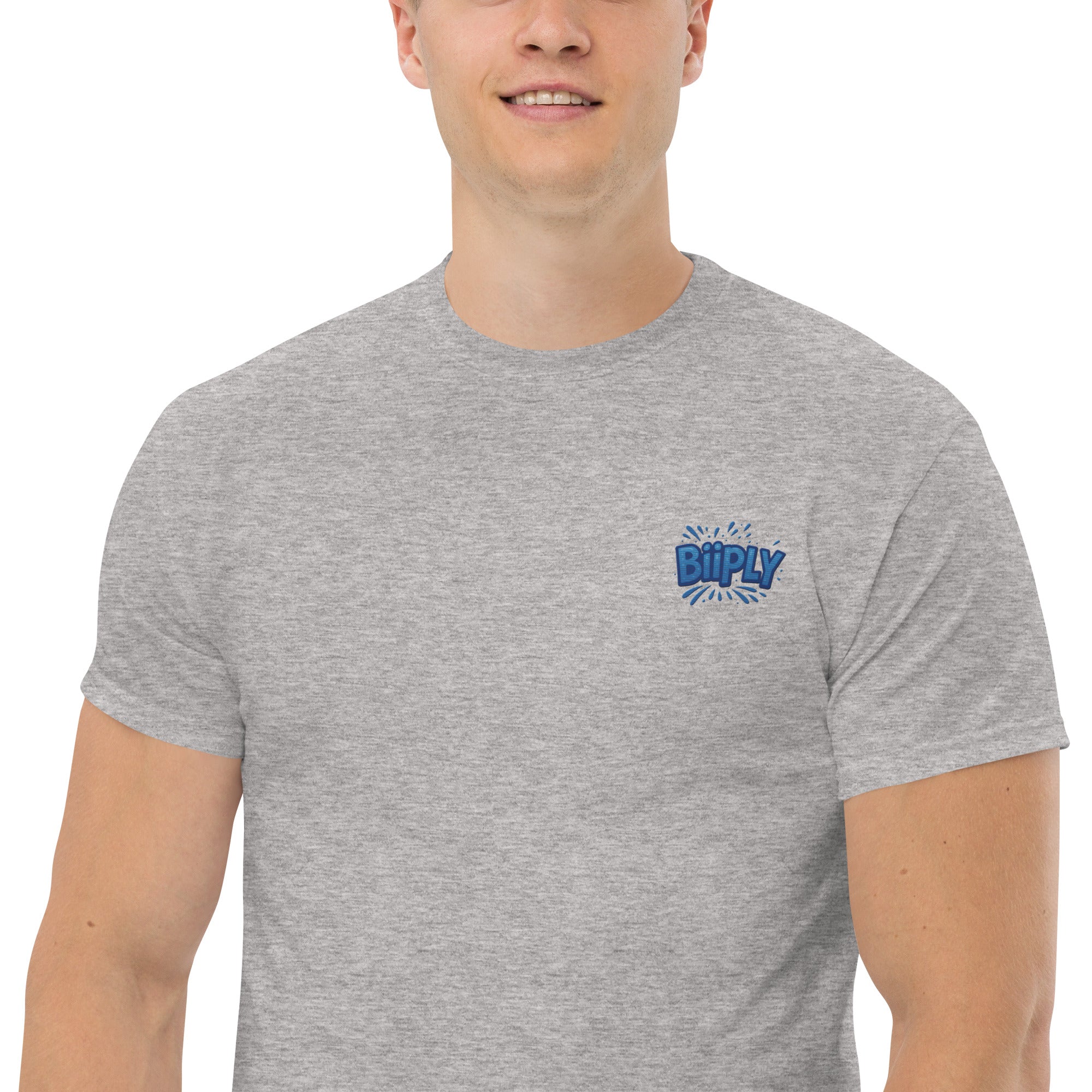 T-Shirt Unisex Ricamata 100% Cotone – Confortevole – Design BiiPly Logo Splash-Biiply
