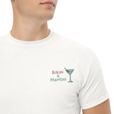 T-Shirt Unisex Ricamata 100% Cotone – Confortevole – Design Bikini & Martini