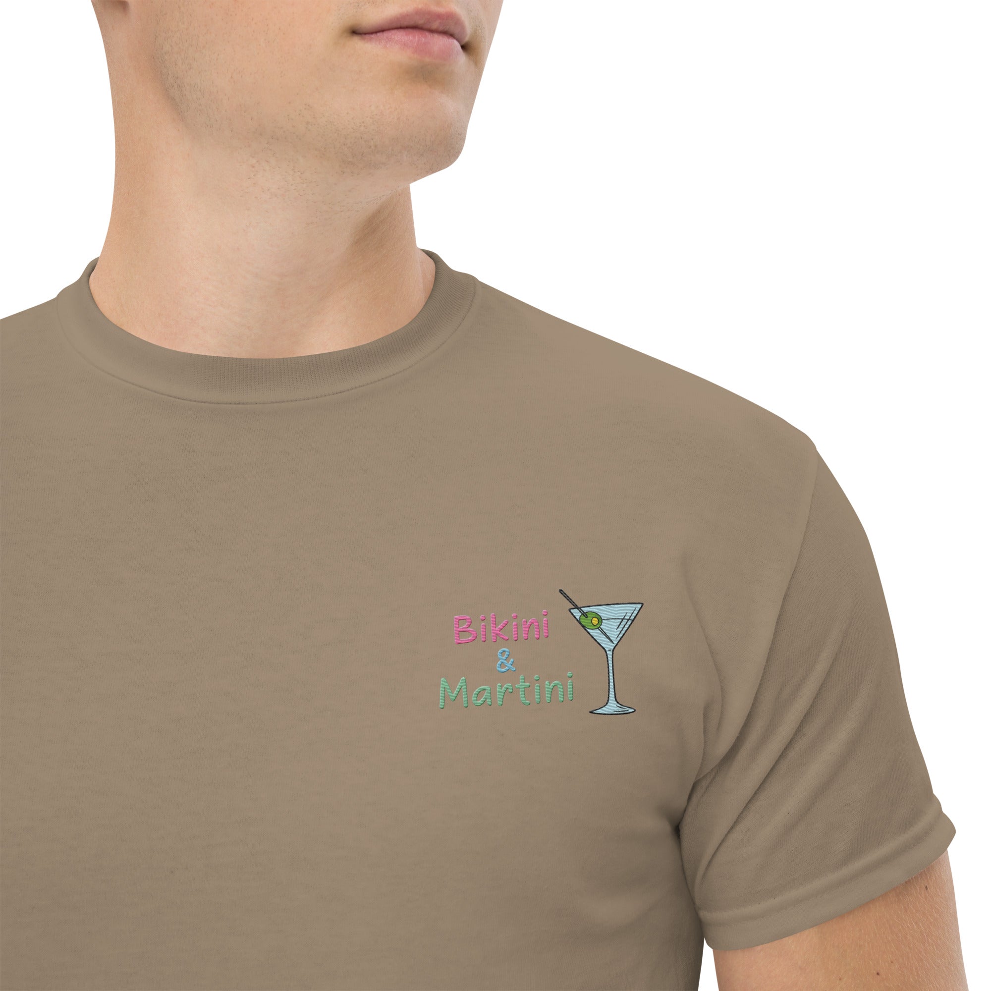 T-Shirt Unisex Ricamata 100% Cotone – Confortevole – Design Bikini & Martini-Biiply