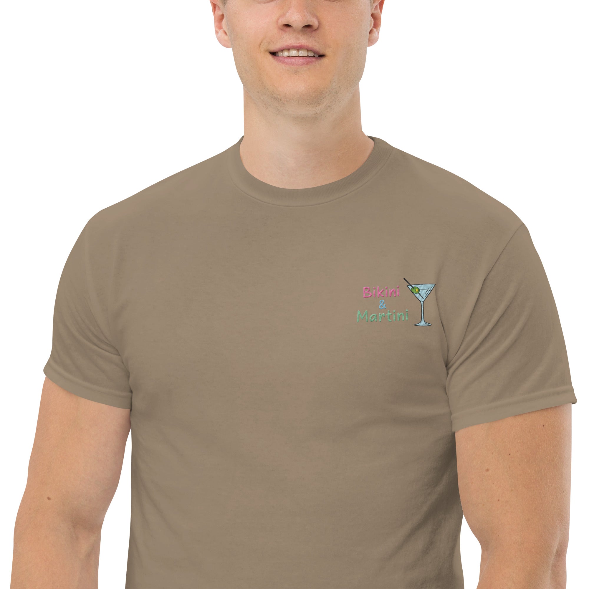 T-Shirt Unisex Ricamata 100% Cotone – Confortevole – Design Bikini & Martini-Biiply