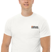 T-Shirt Unisex Ricamata 100% Cotone – Confortevole – Design Bitcoin Because Fuck Bank-Biiply