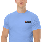 T-Shirt Unisex Ricamata 100% Cotone – Confortevole – Design Bitcoin Because Fuck Bank-Biiply