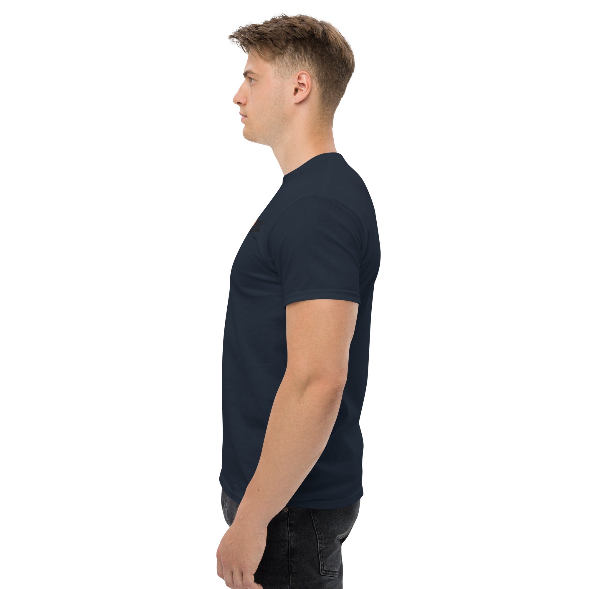 T-Shirt Unisex Ricamata 100% Cotone – Confortevole – Design Bitcoin Because Fuck Bank-Biiply
