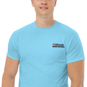 T-Shirt Unisex Ricamata 100% Cotone – Confortevole – Design Bitcoin Because Fuck Bank-Biiply