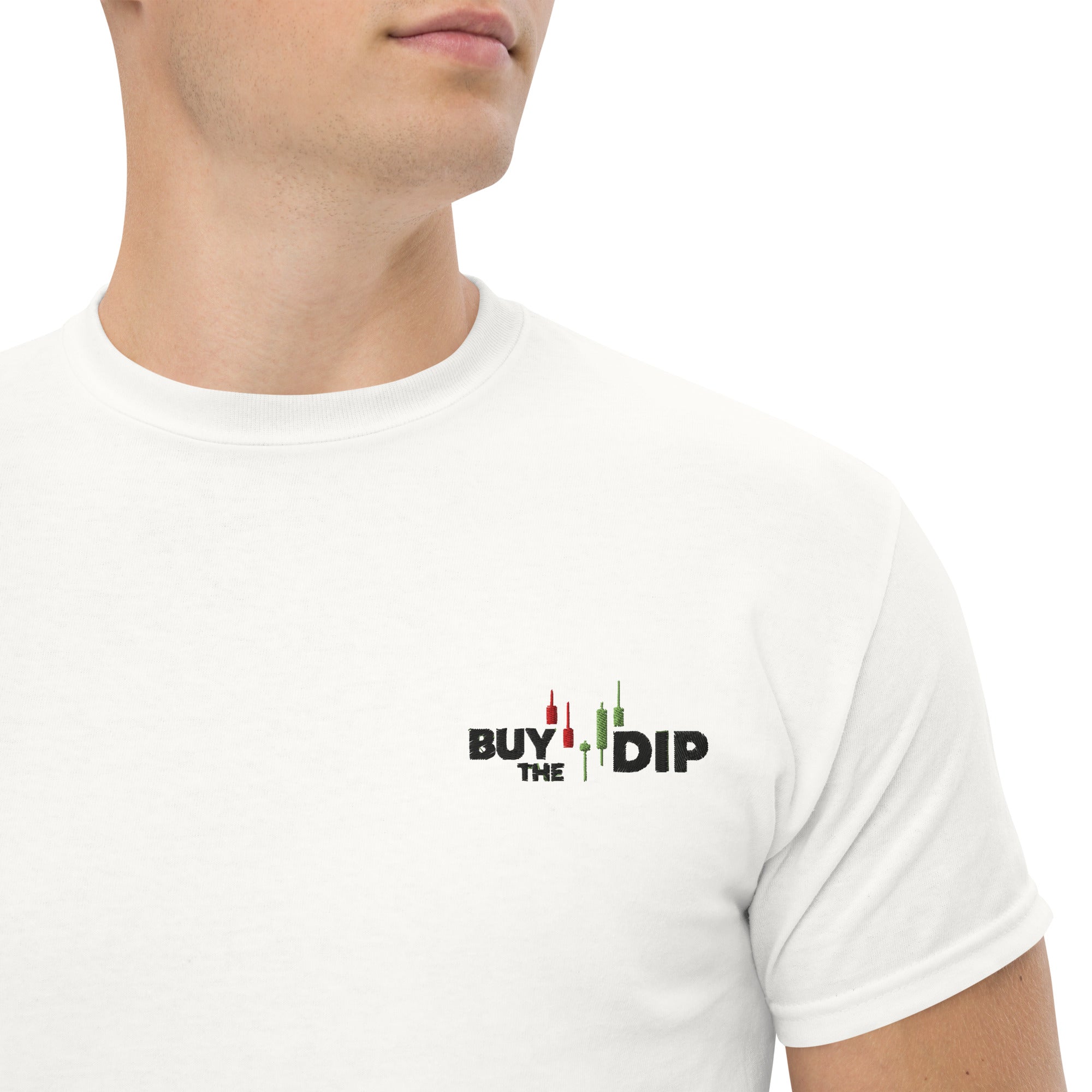 T-Shirt Unisex Ricamata 100% Cotone – Confortevole – Design Buy The Dip-Biiply