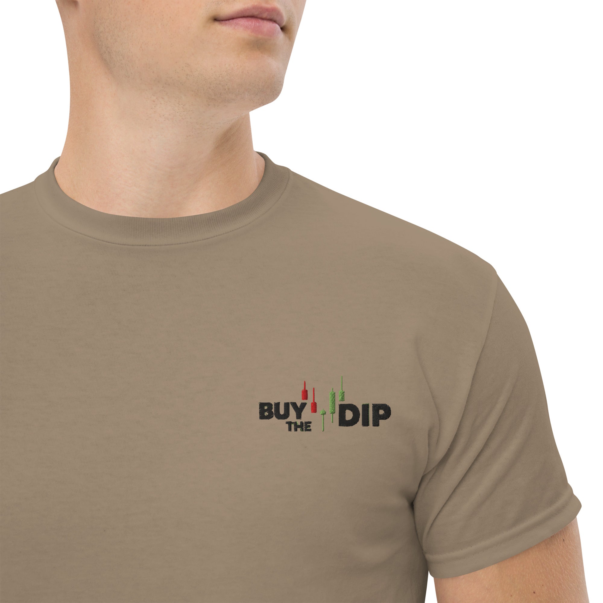 T-Shirt Unisex Ricamata 100% Cotone – Confortevole – Design Buy The Dip-Biiply