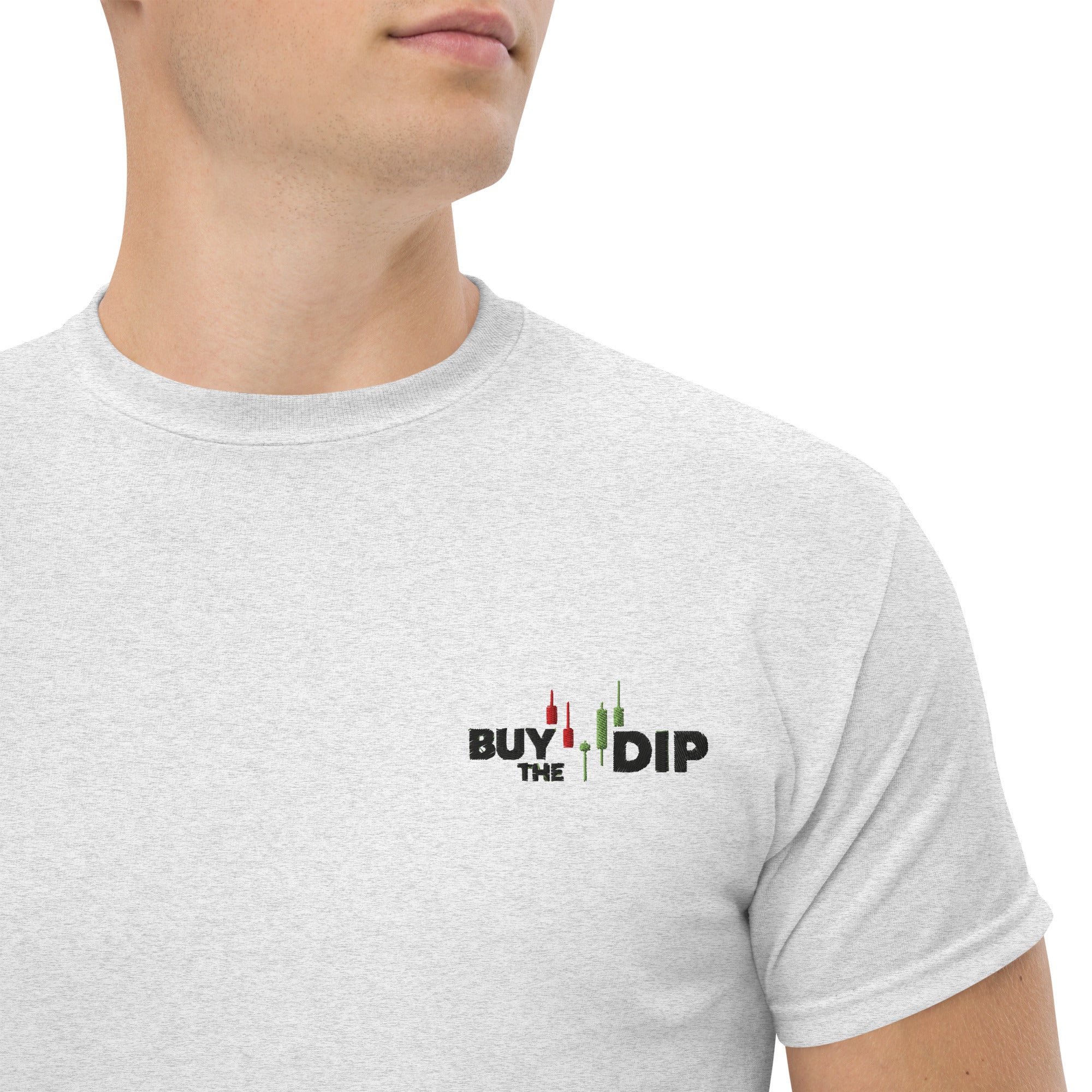 T-Shirt Unisex Ricamata 100% Cotone – Confortevole – Design Buy The Dip-Biiply