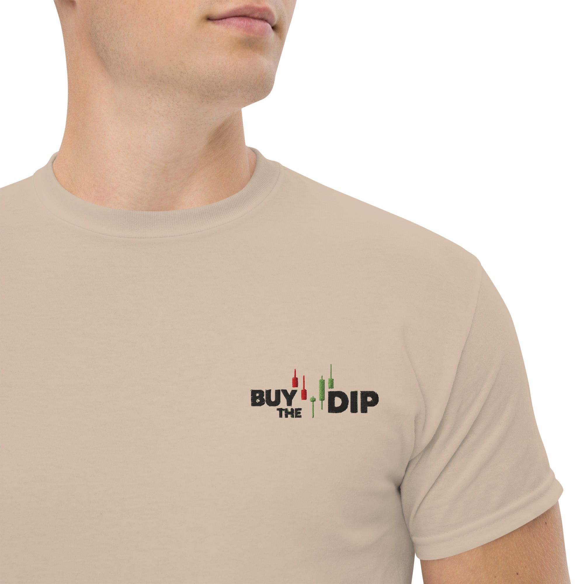 T-Shirt Unisex Ricamata 100% Cotone – Confortevole – Design Buy The Dip-Biiply
