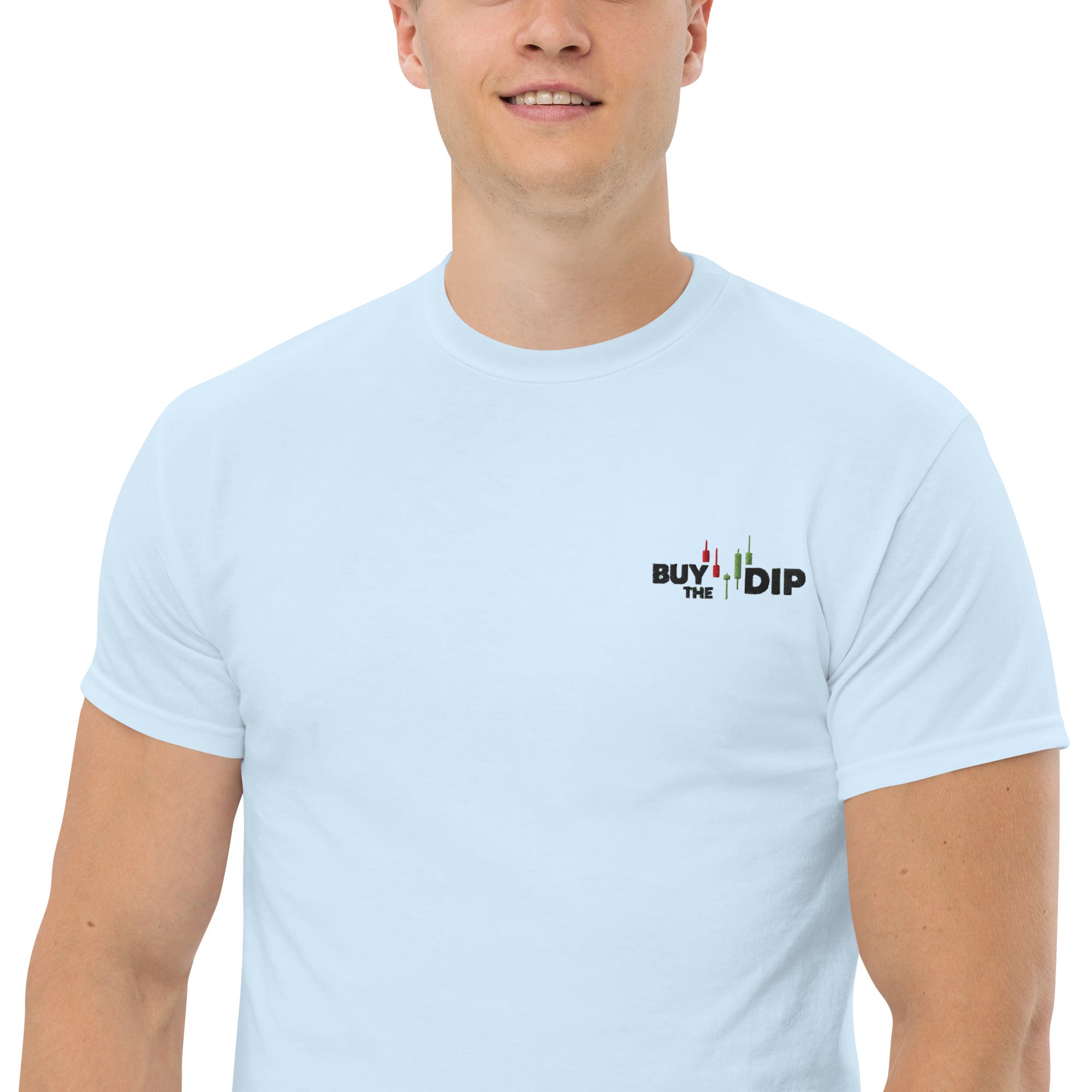 T-Shirt Unisex Ricamata 100% Cotone – Confortevole – Design Buy The Dip-Biiply