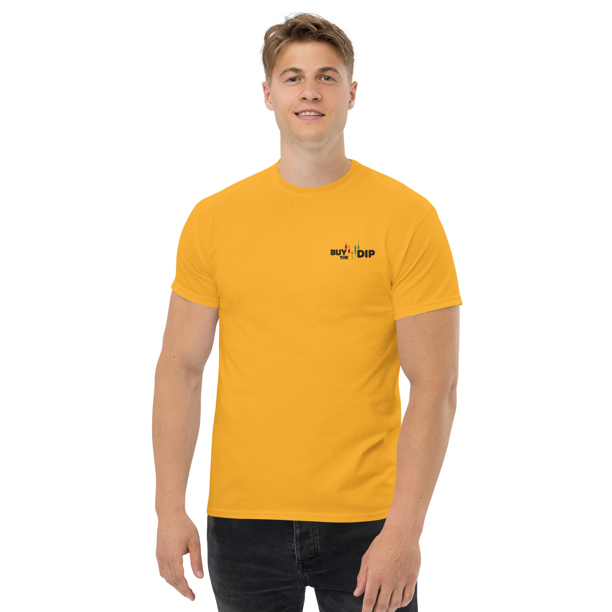 T-Shirt Unisex Ricamata 100% Cotone – Confortevole – Design Buy The Dip-Biiply