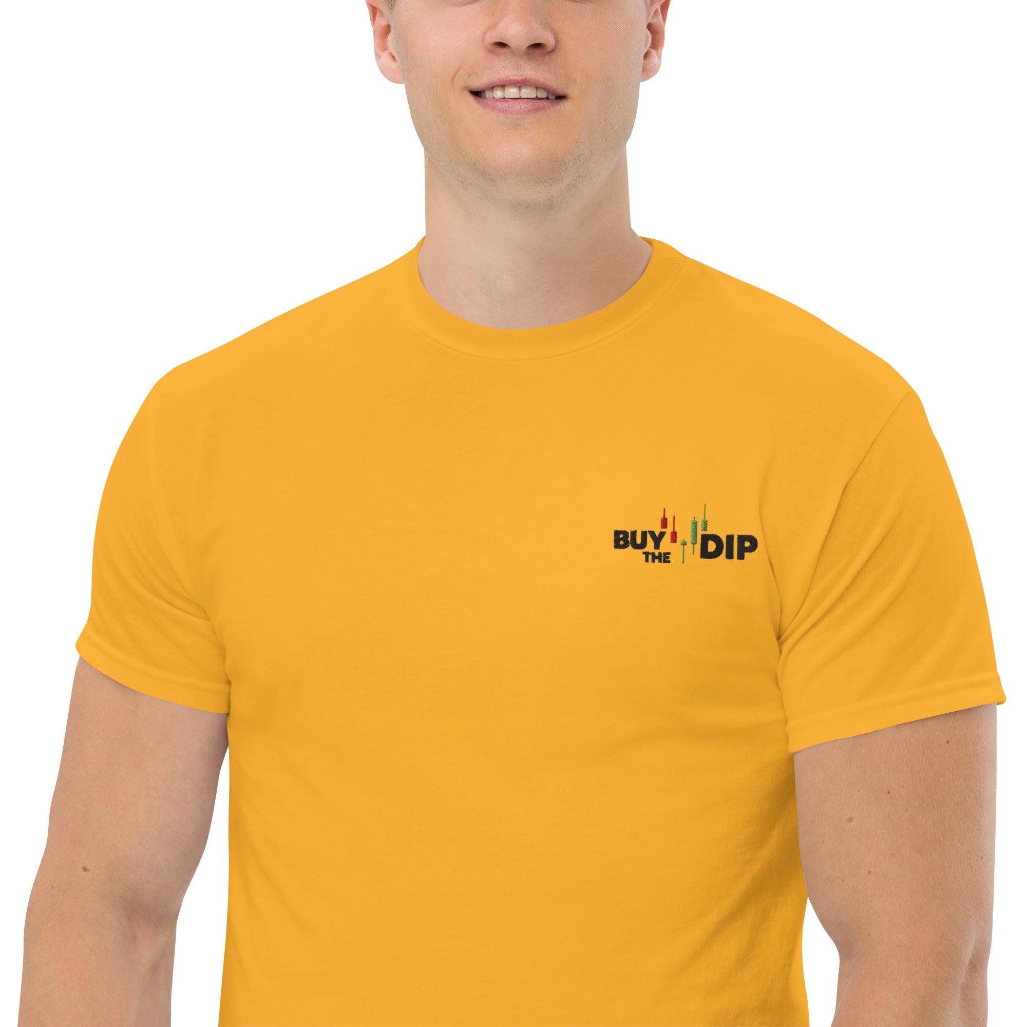 T-Shirt Unisex Ricamata 100% Cotone – Confortevole – Design Buy The Dip-Biiply